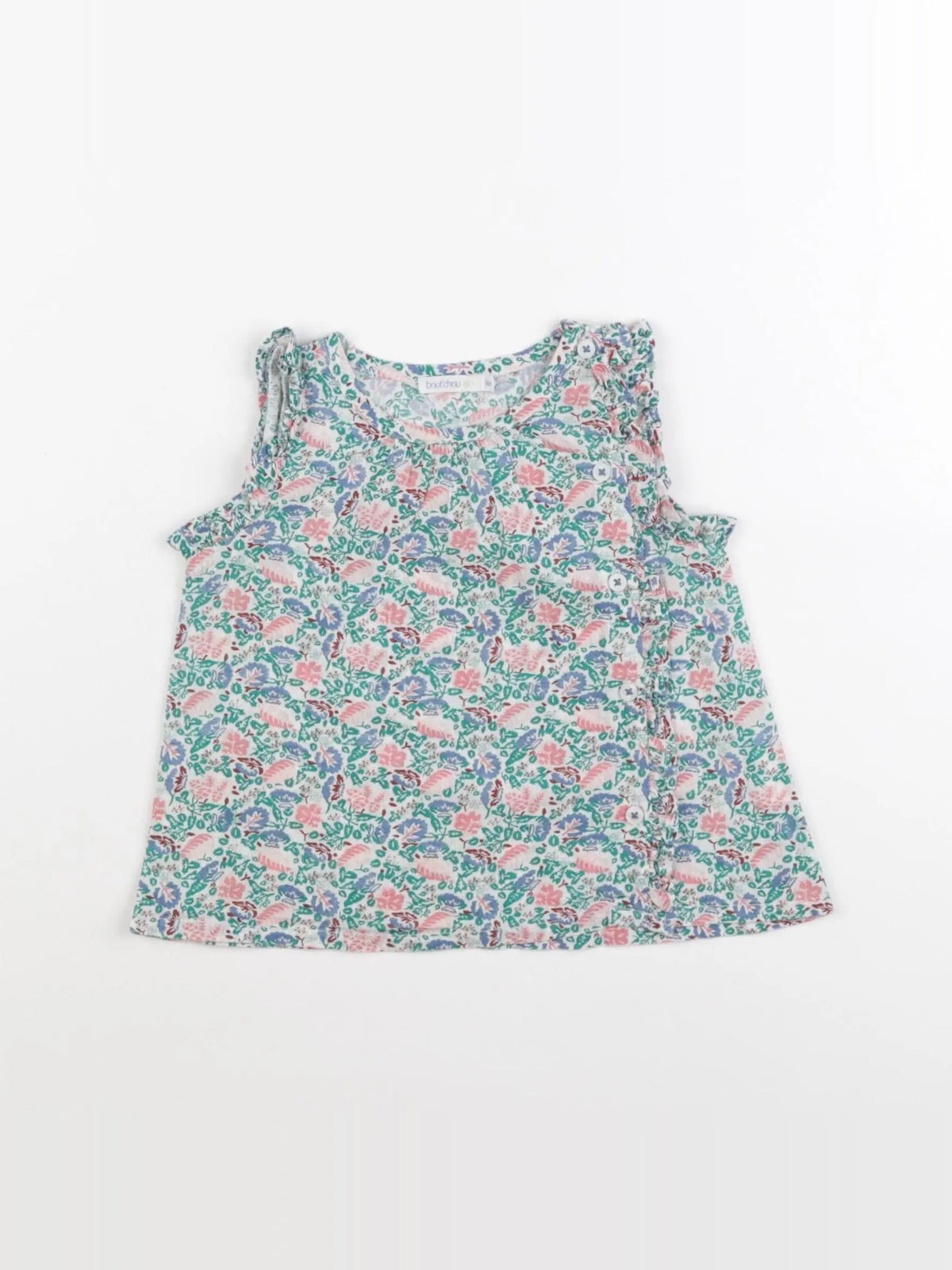 Boutchou - blouse vert - 9 mois