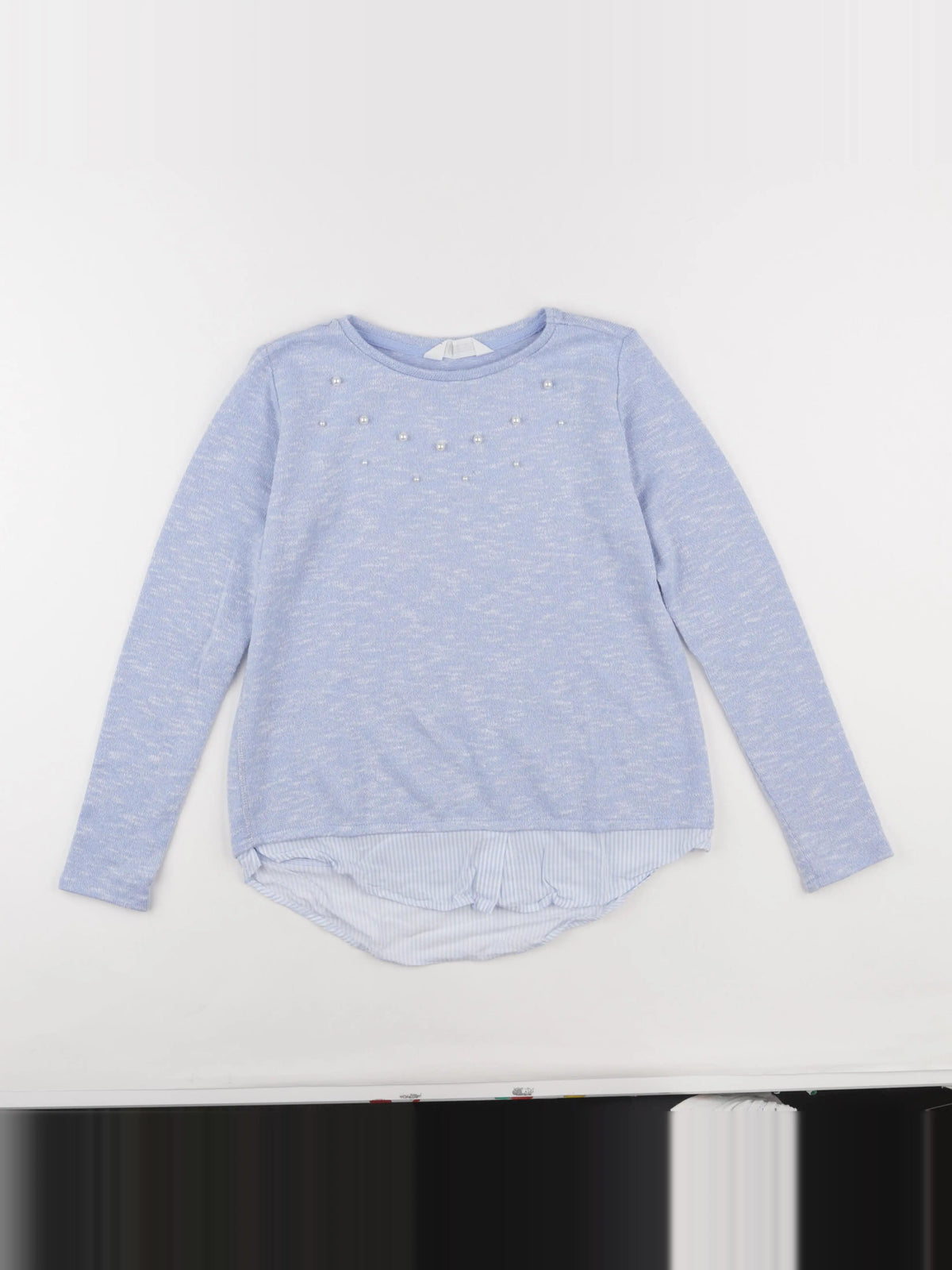 H&M - pull bleu - 10/12 ans