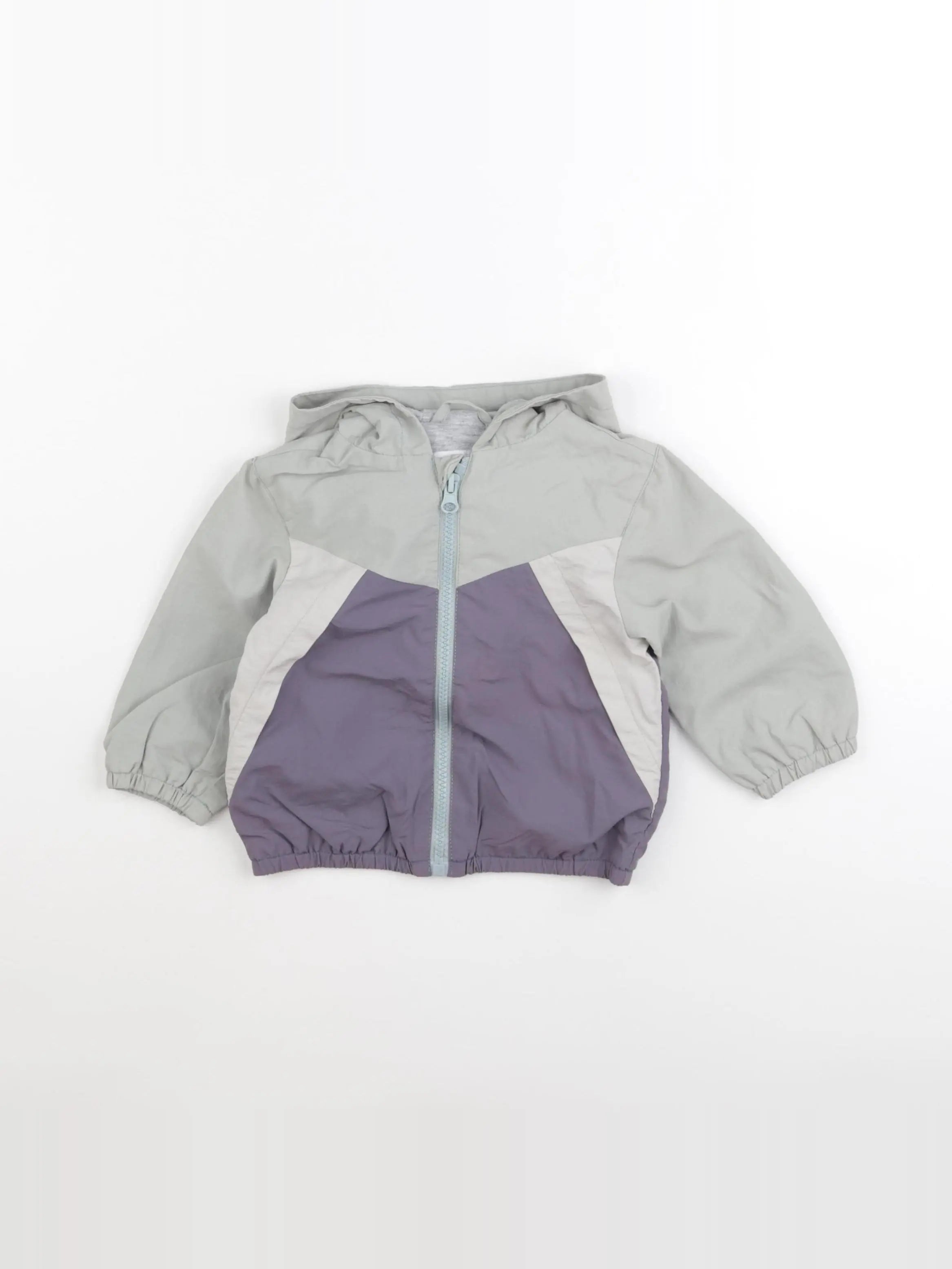 Vertbaudet - coupe-vent gris, vert - 12 mois