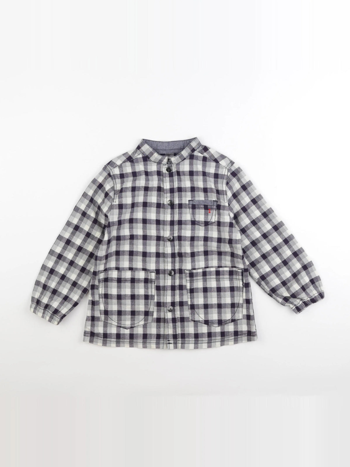 Okaidi - chemise violet, gris - 4 ans