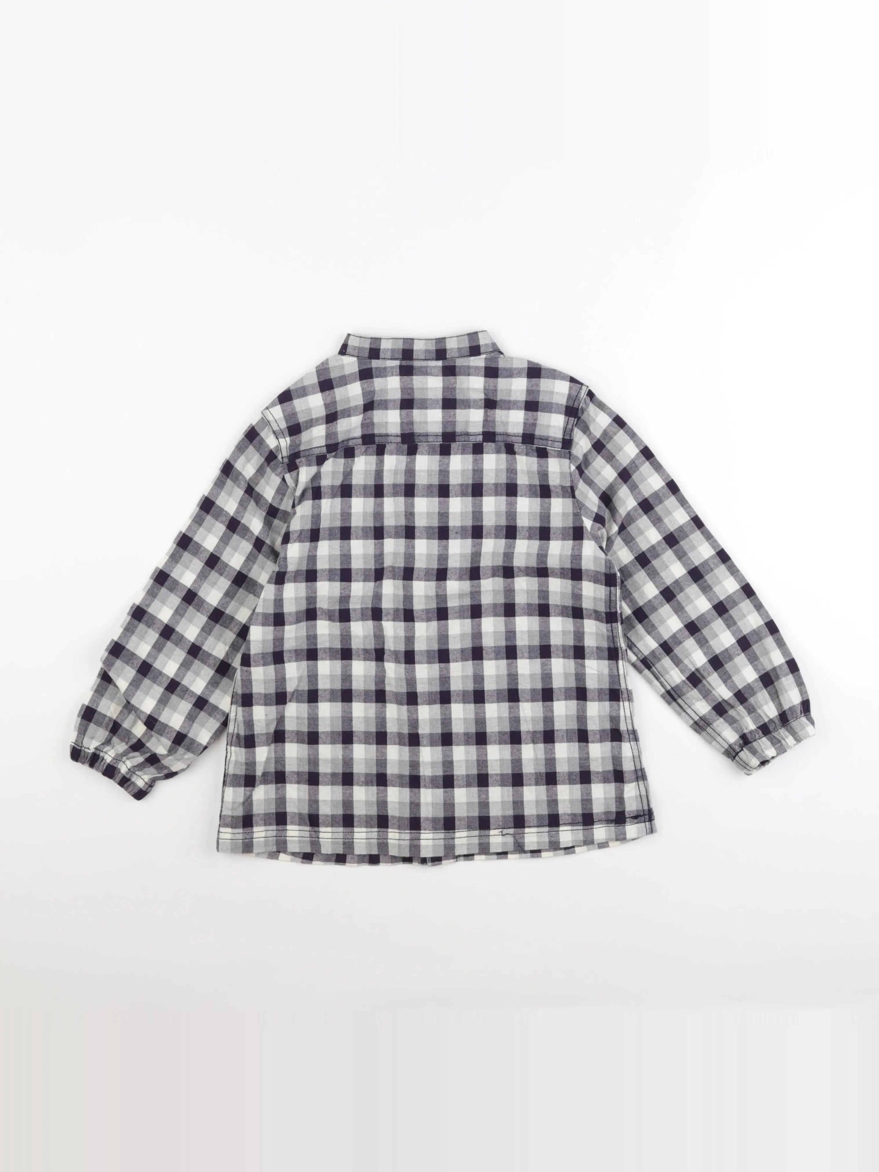 Okaidi - chemise violet, gris - 4 ans