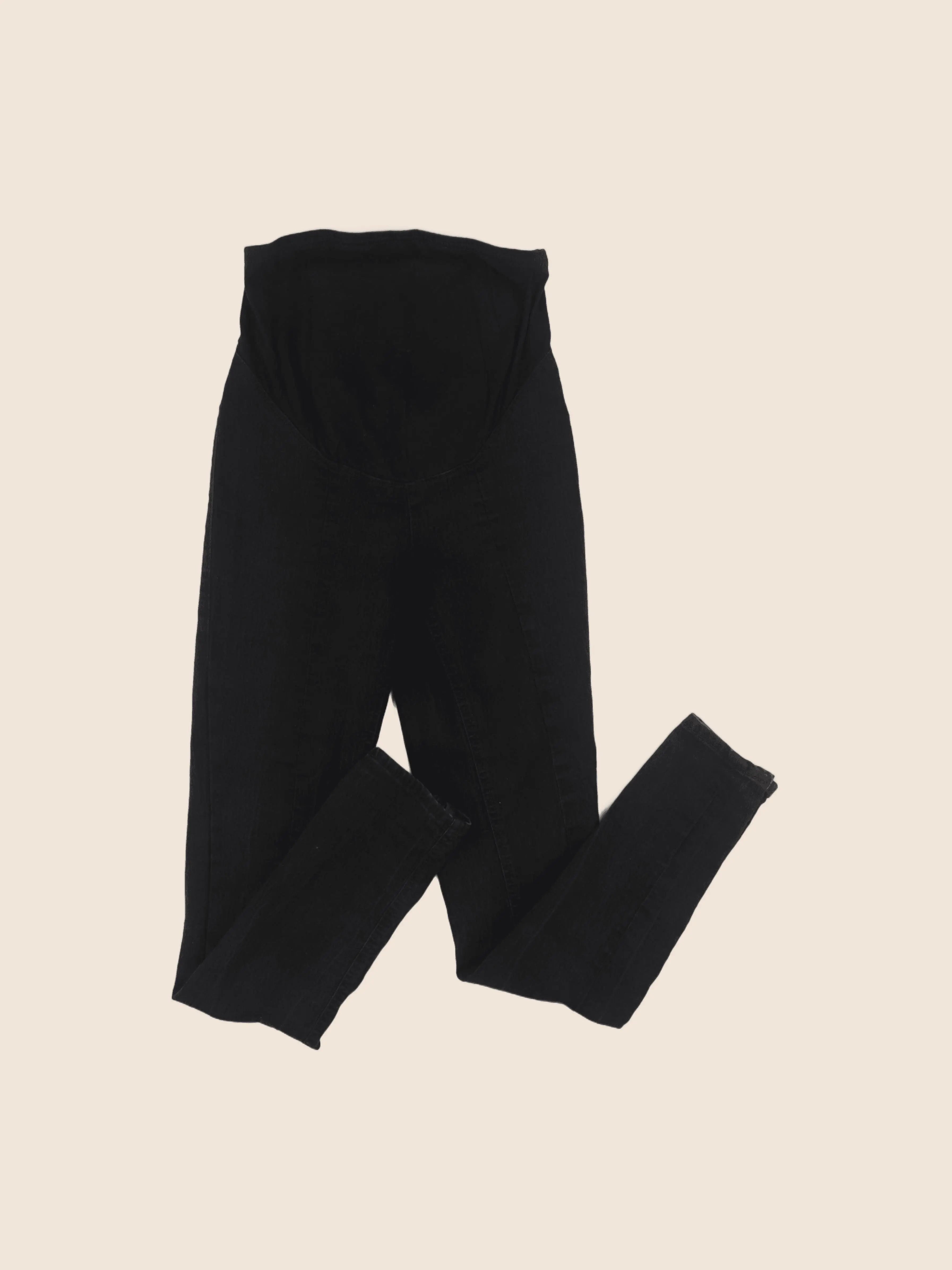 H&M - jean grossesse noir - xs