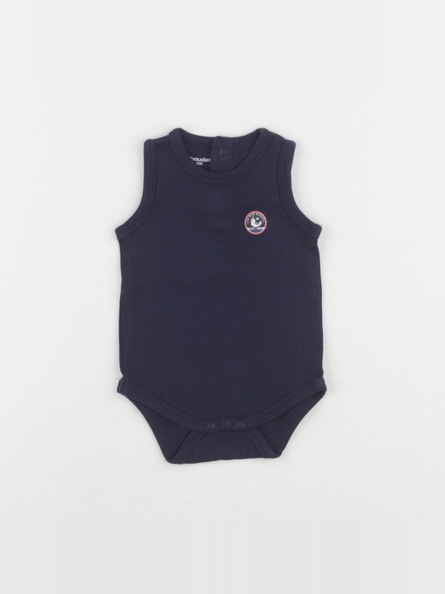 Vertbaudet - body bleu - 6 mois