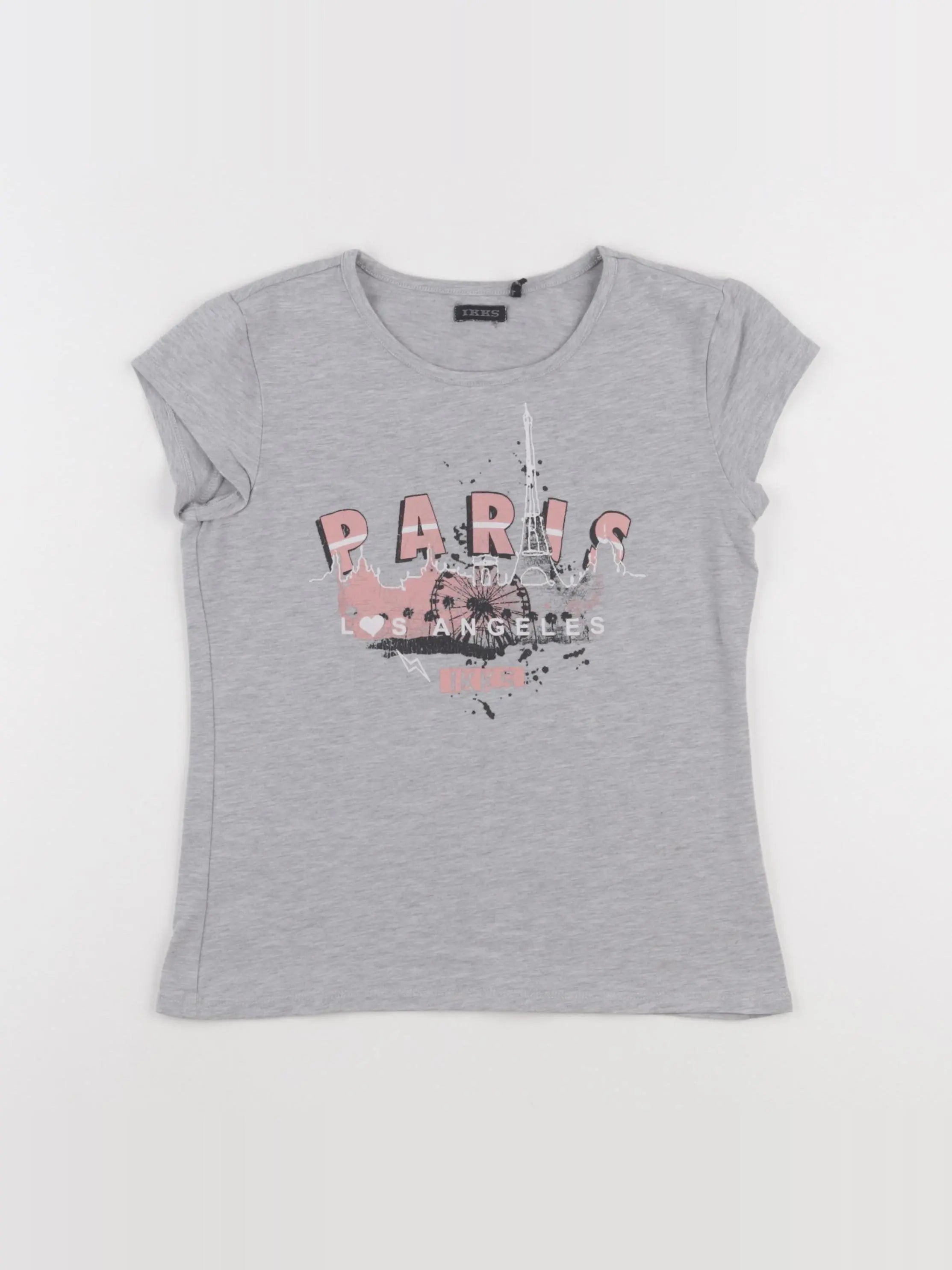 IKKS - tee-shirt gris - 10 ans