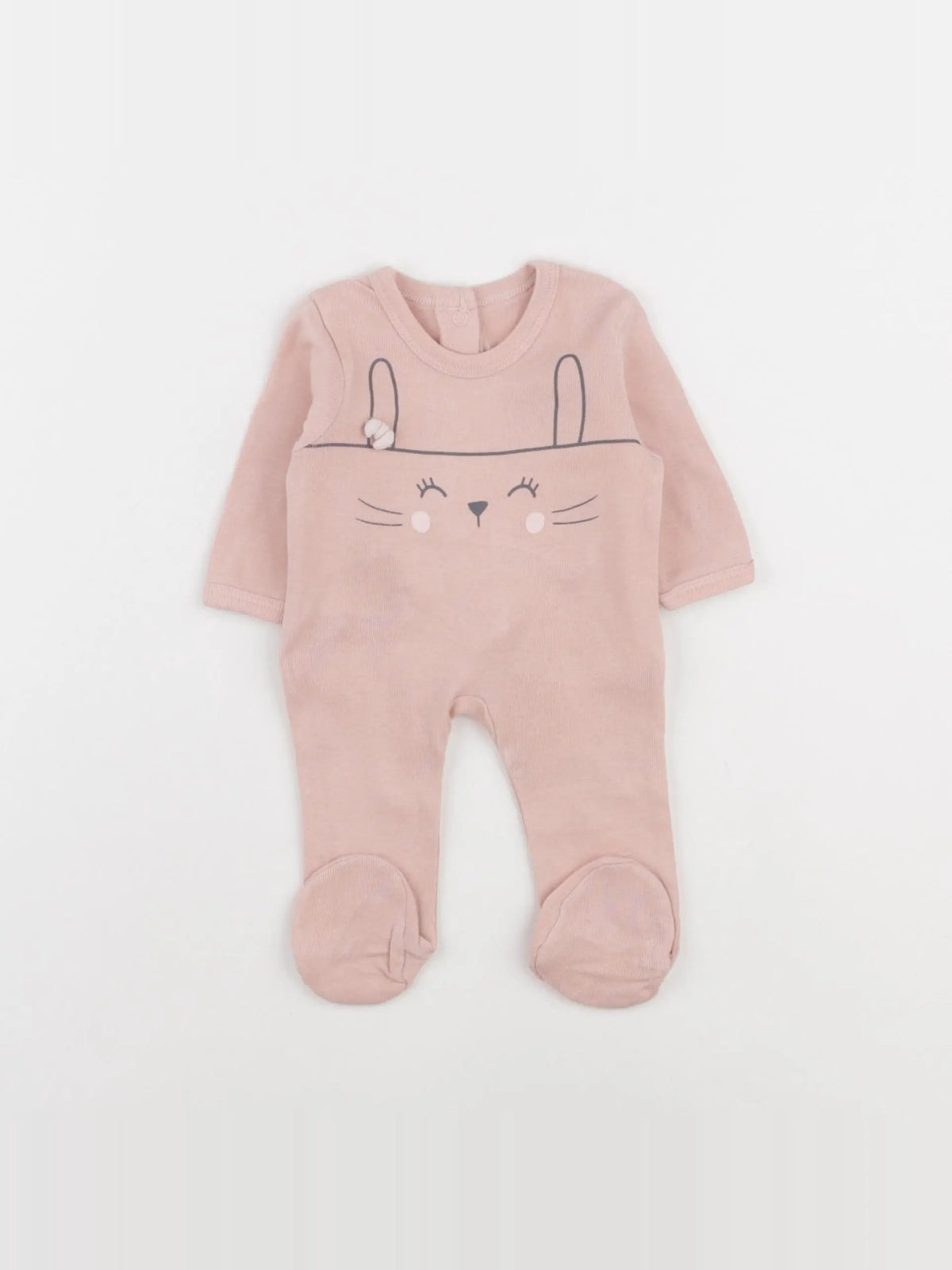 Vertbaudet - pyjama coton rose - 0 mois