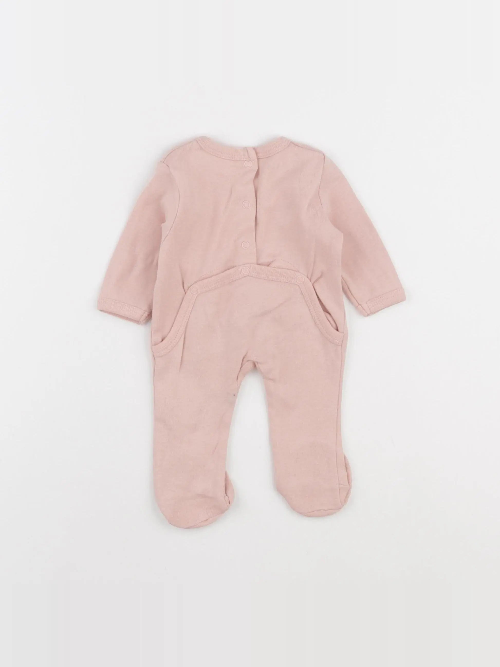 Vertbaudet - pyjama coton rose - 0 mois