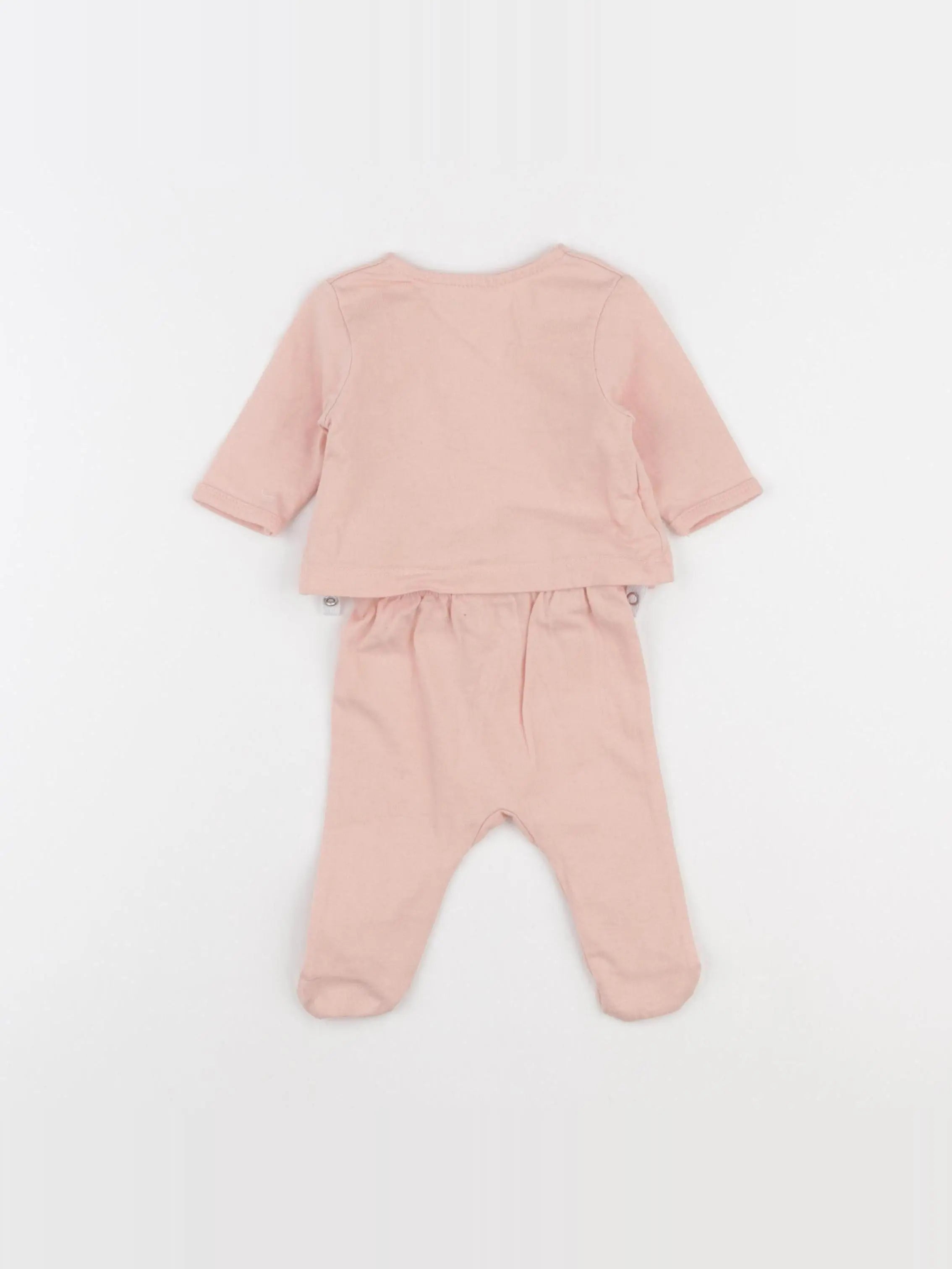 Vertbaudet - pyjama coton rose - 0 mois
