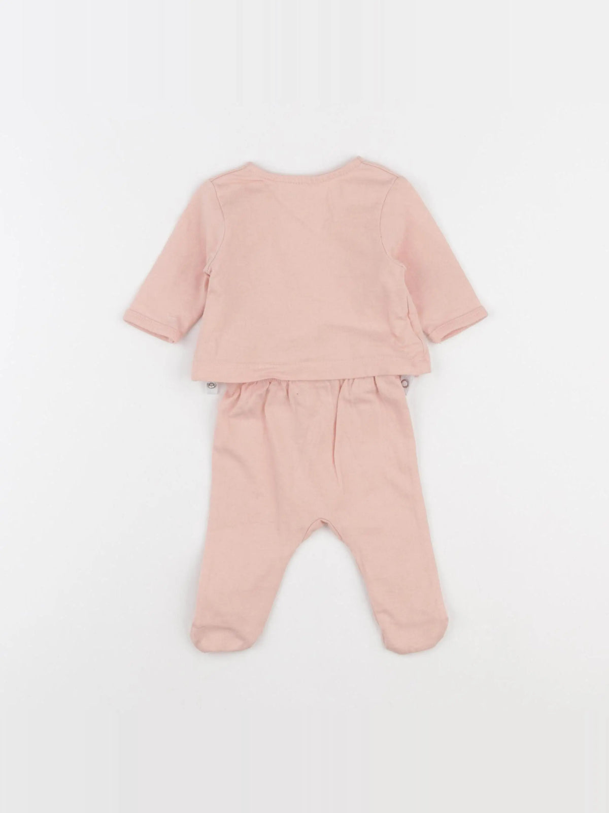 Vertbaudet - pyjama coton rose - 0 mois