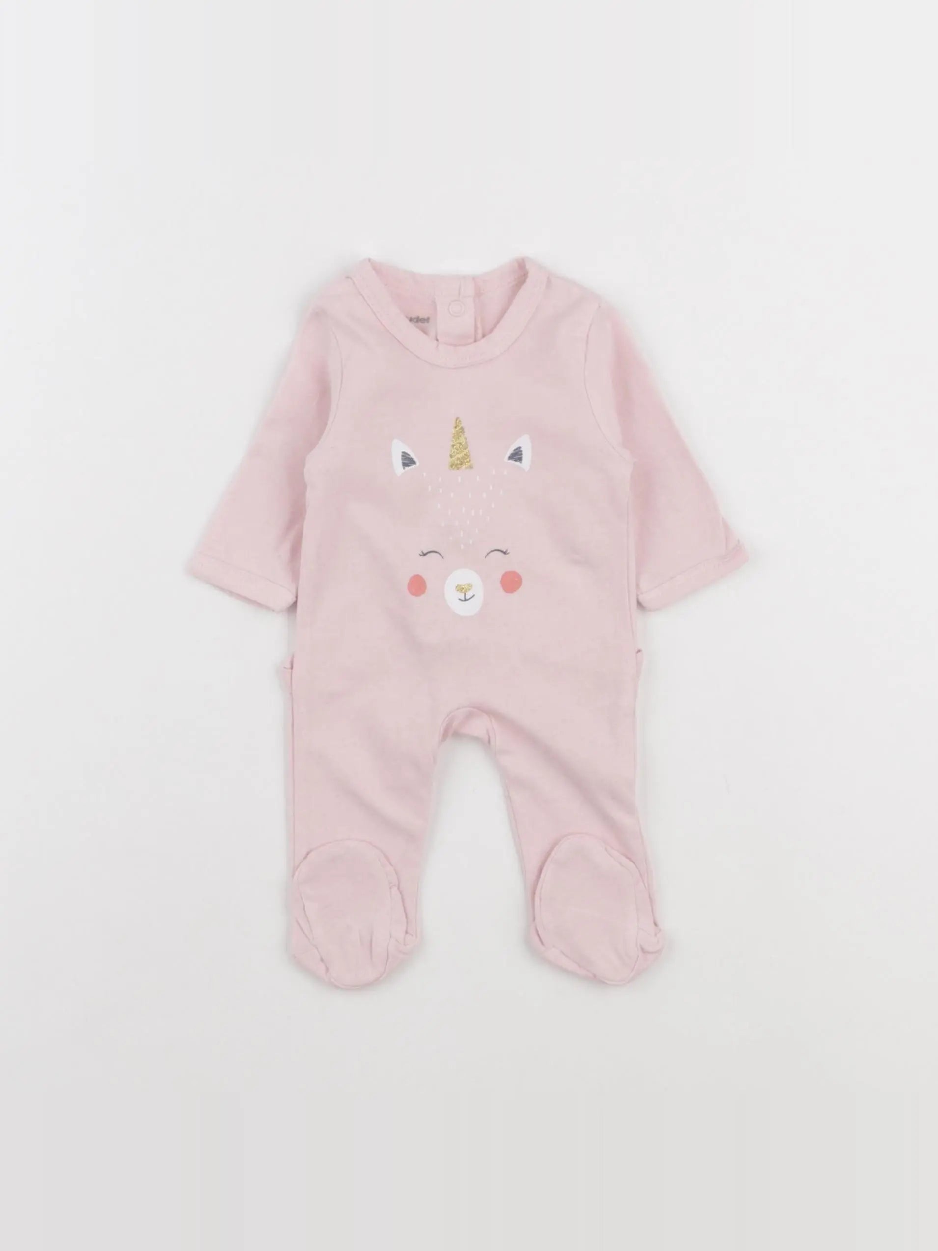 Vertbaudet - pyjama coton rose - 0 mois