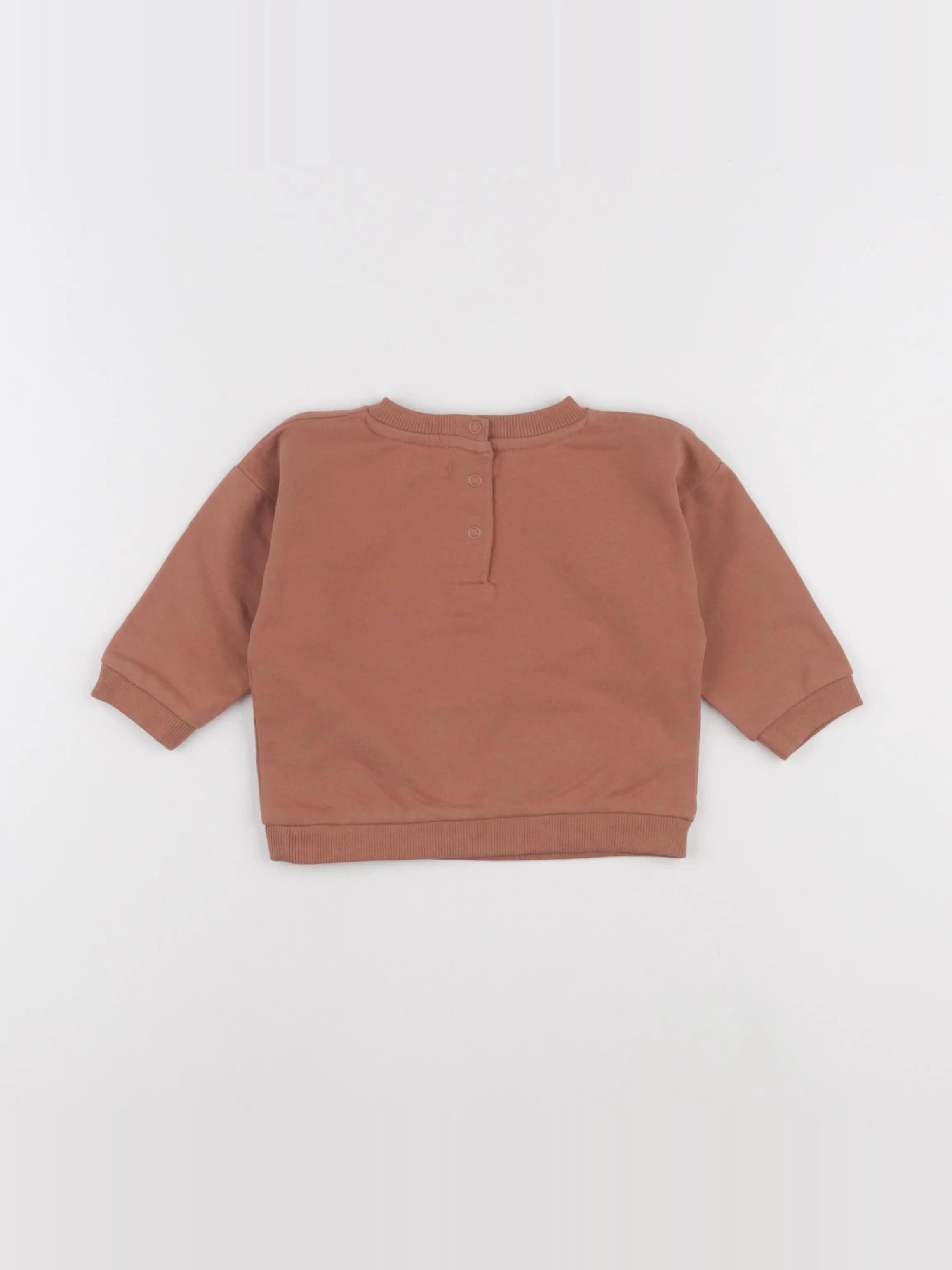 Vertbaudet - sweat marron - 9 mois