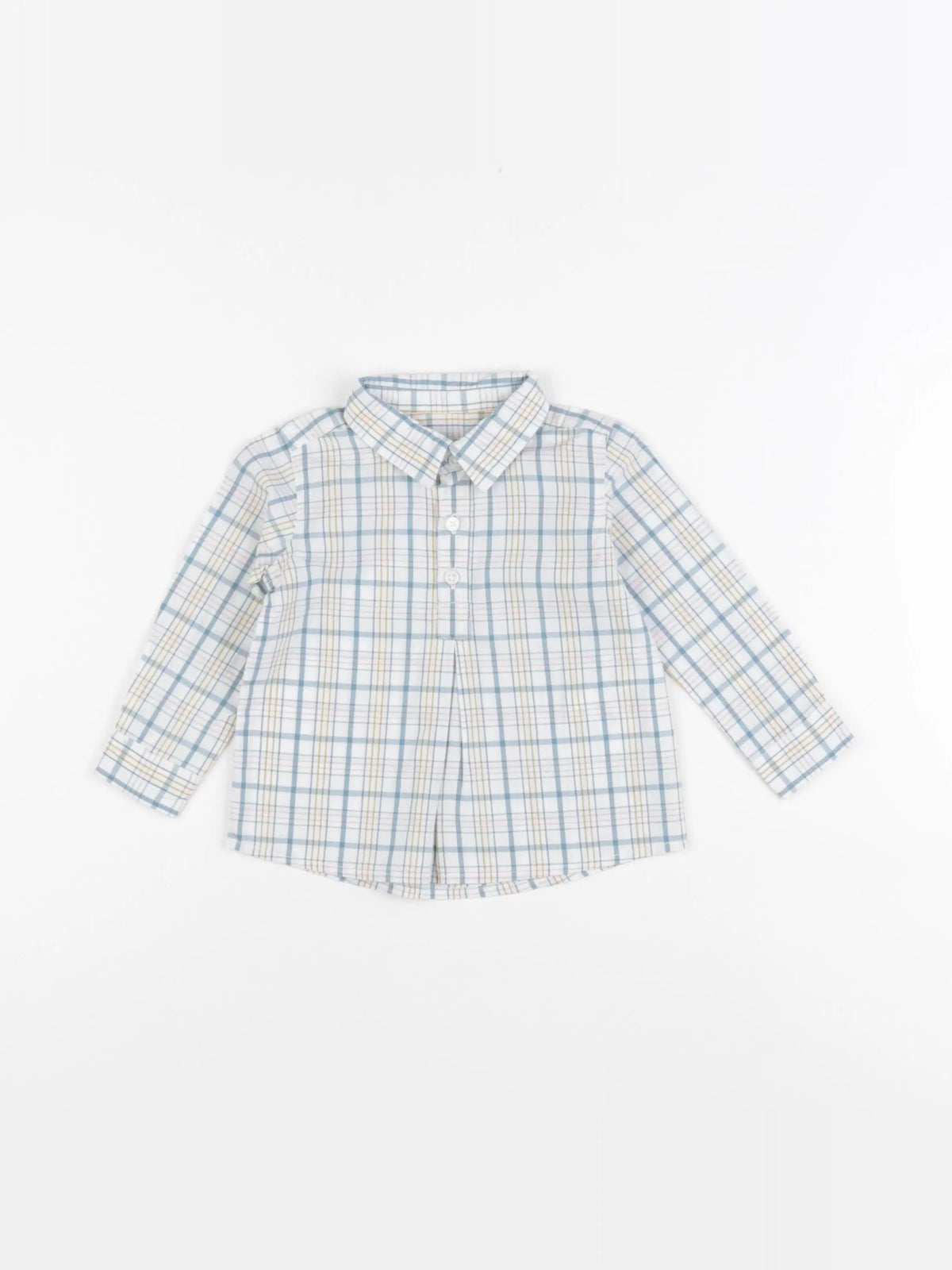 Gocco - chemise blanc, bleu - 6/9 mois