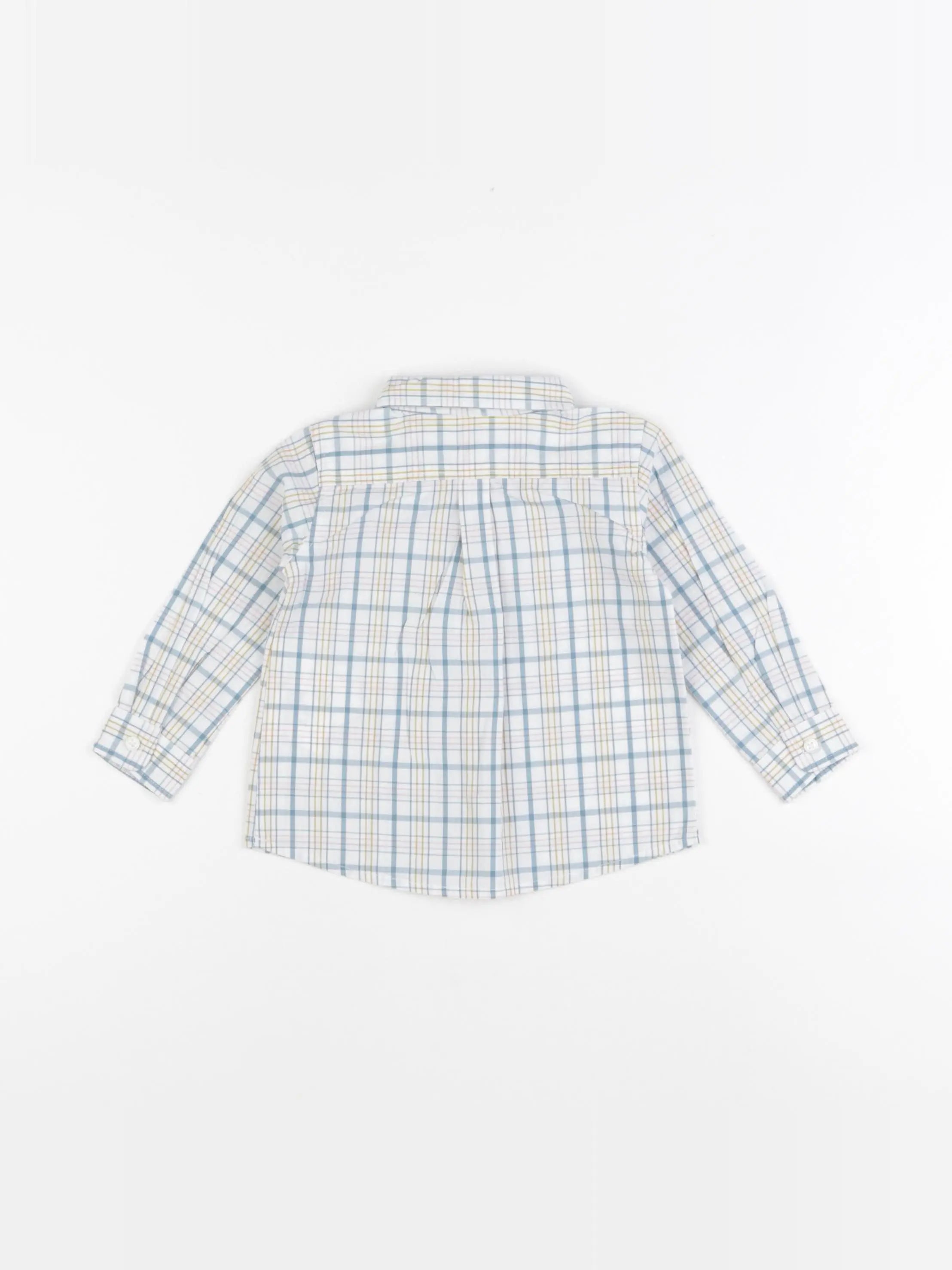 Gocco - chemise blanc, bleu - 6/9 mois