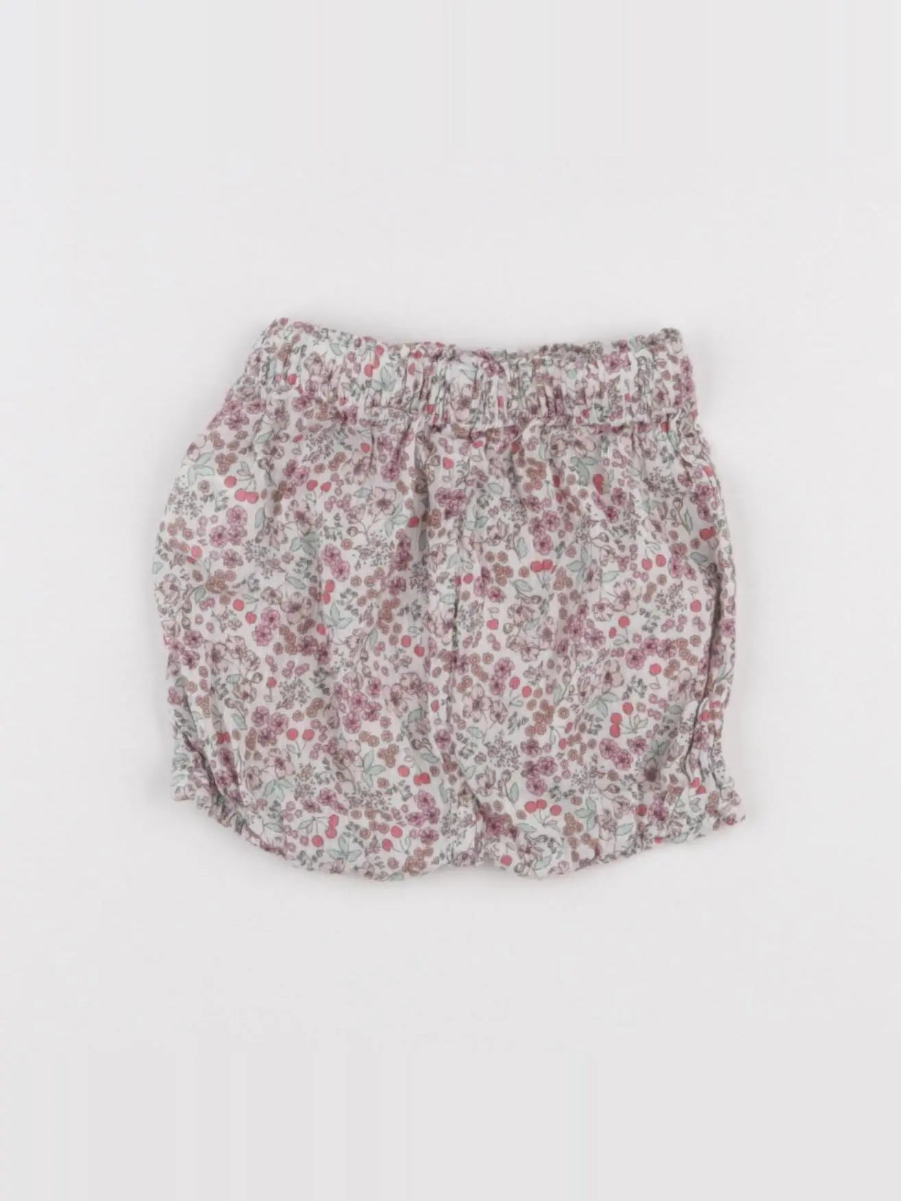 Vertbaudet - bloomer blanc, rose - 6 mois