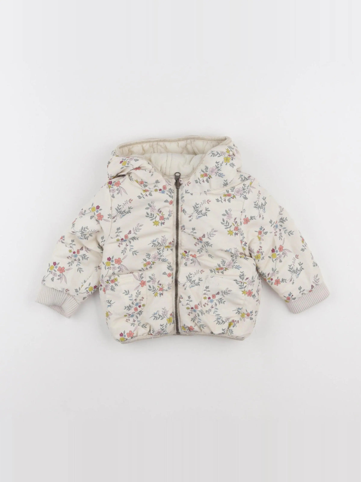 Tape à l'oeil - doudoune réversible beige - 12 mois