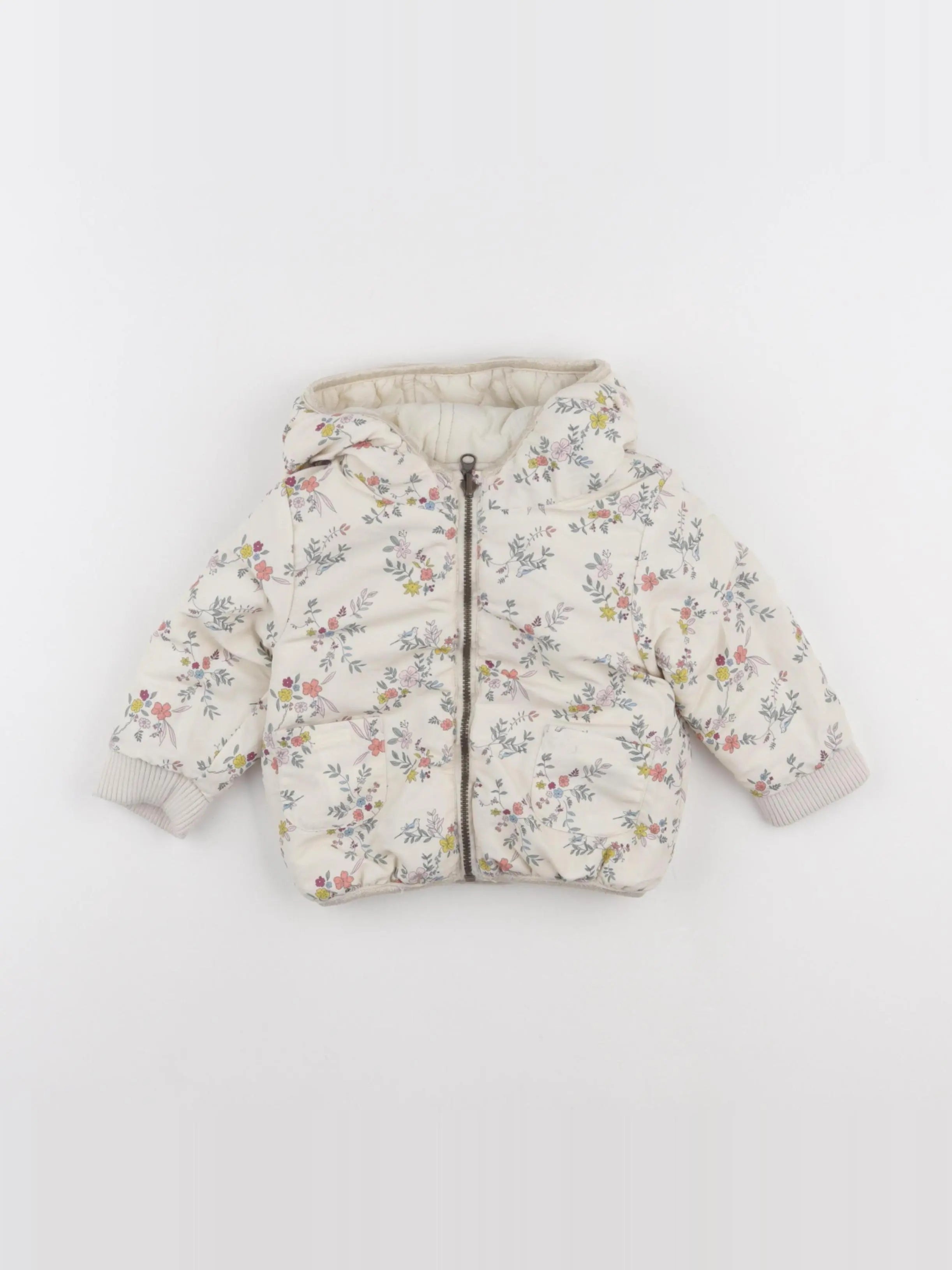 Tape à l'oeil - doudoune réversible beige - 12 mois