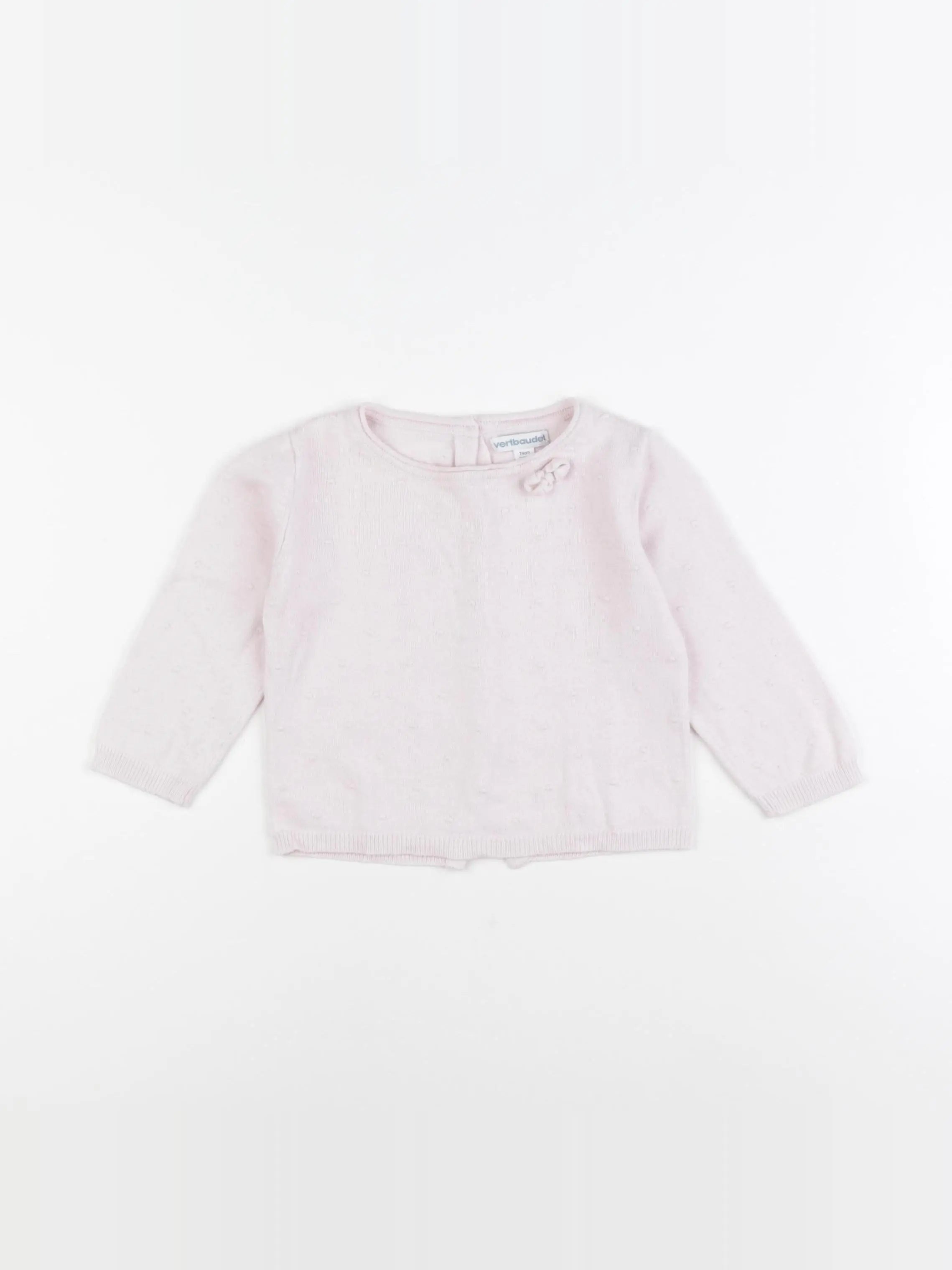 Vertbaudet - pull rose - 12 mois