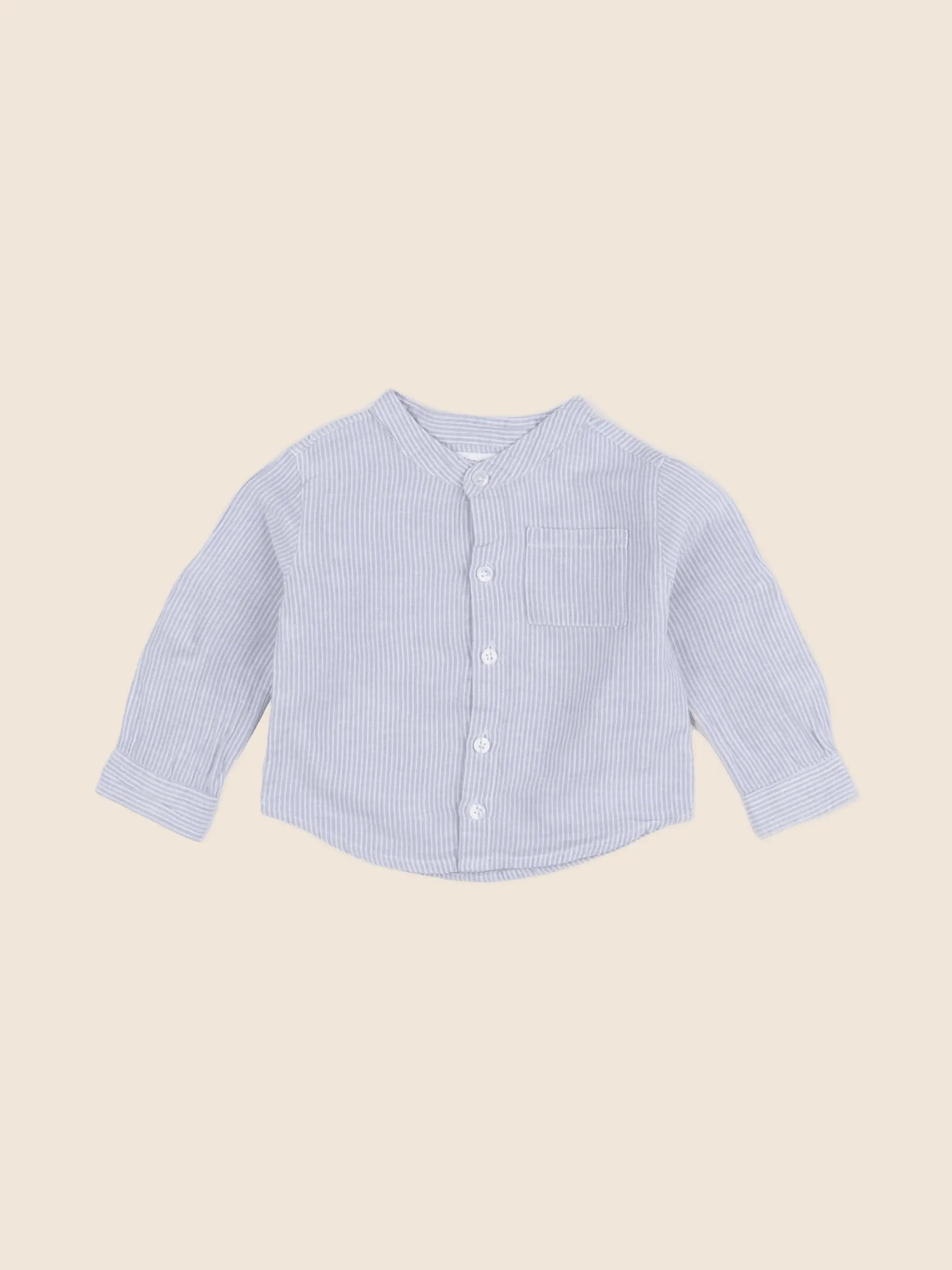 Eden & Victor - chemise bleu - 6 mois