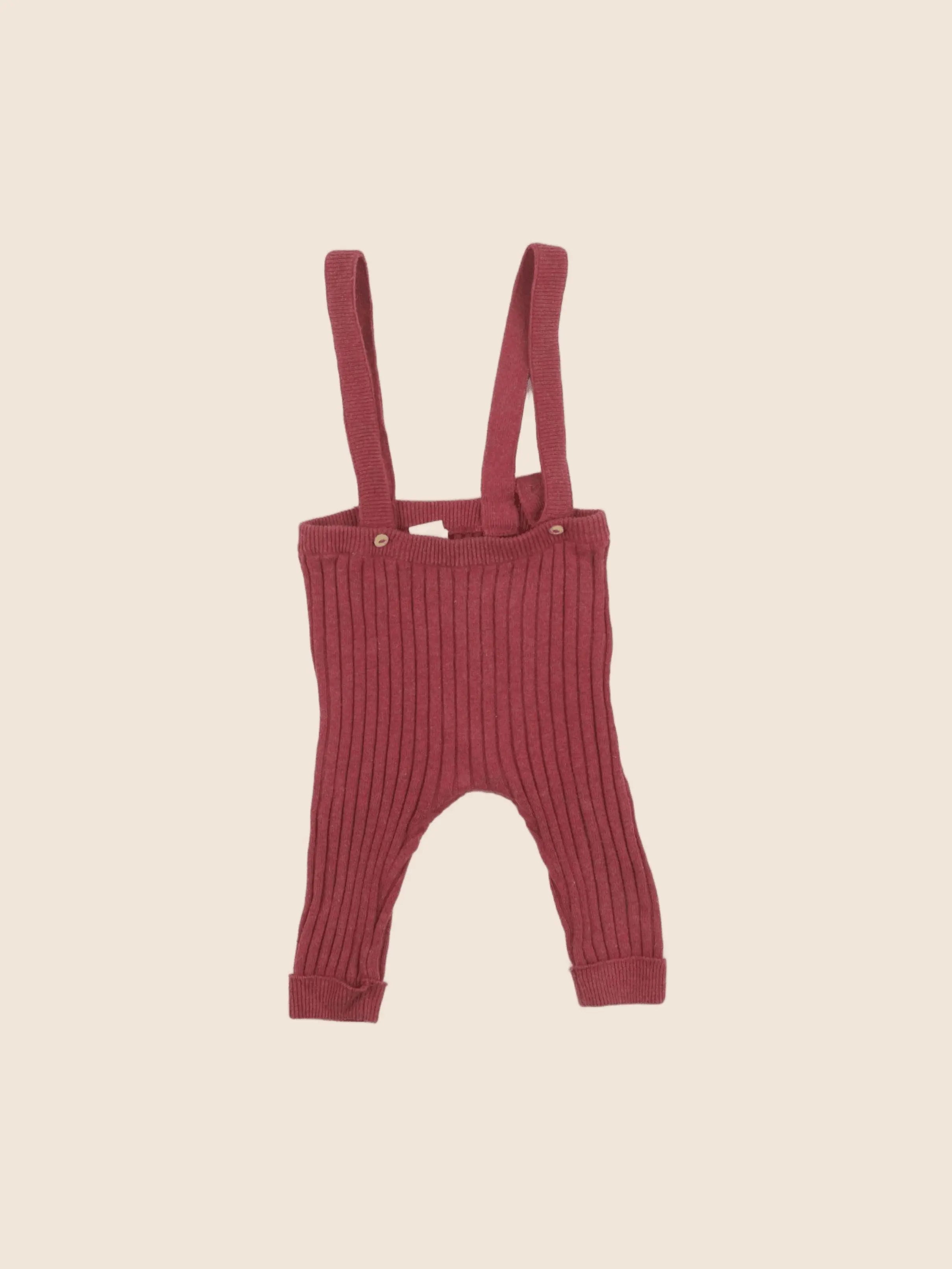 H&M - legging rouge - 3/6 mois