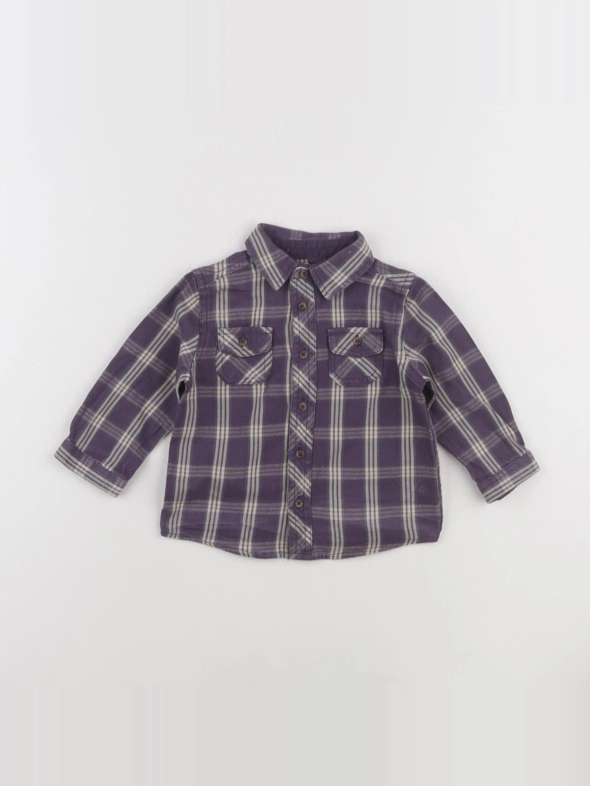 Boutchou - chemise violet - 12 mois