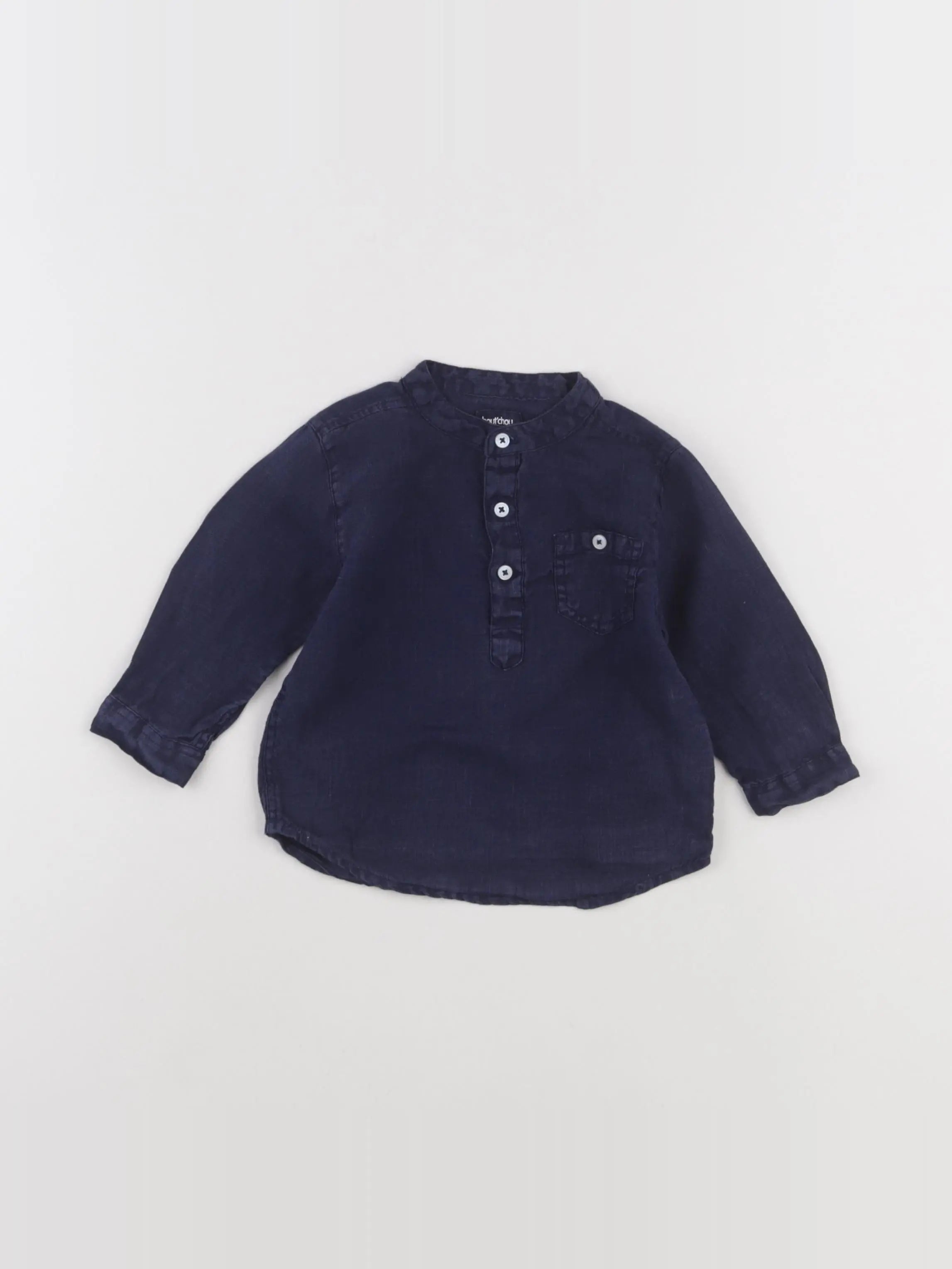 Boutchou - chemise bleu - 9 mois