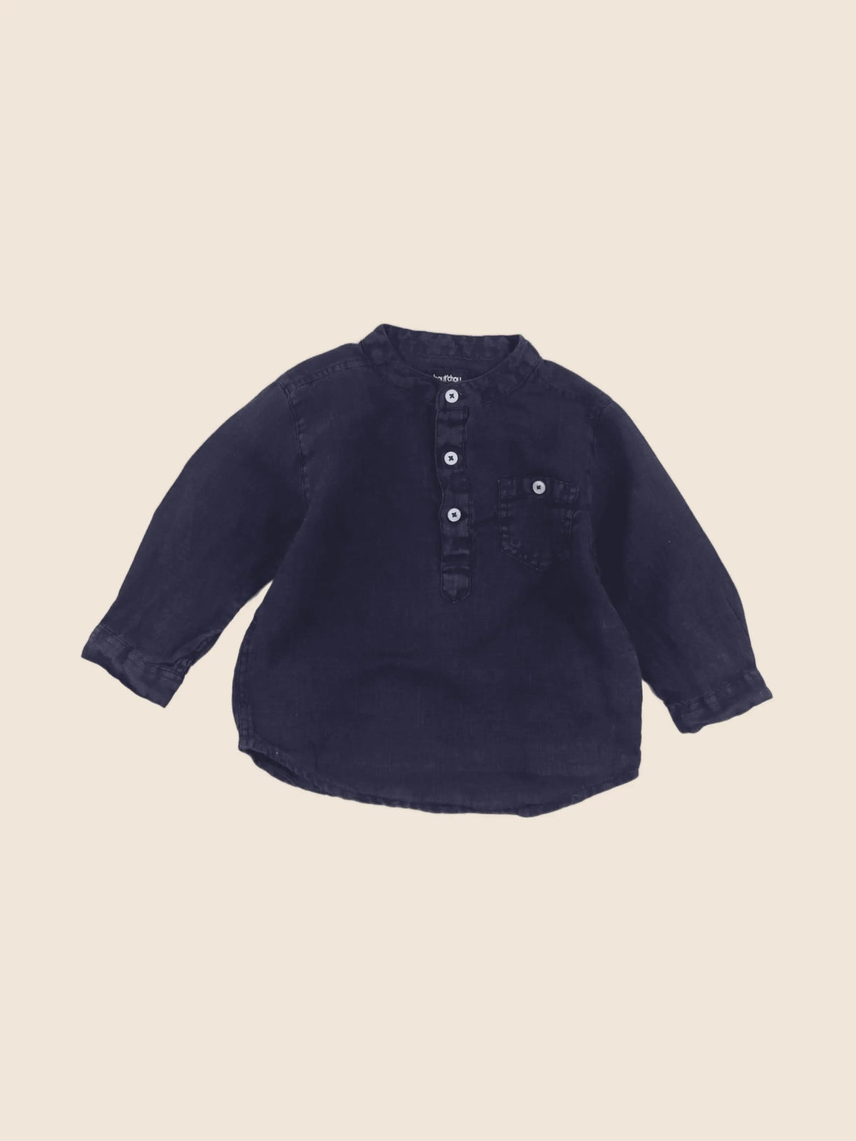 Boutchou - chemise bleu - 9 mois
