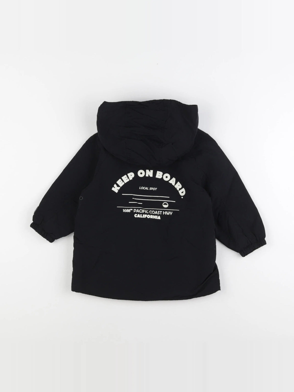 Zara - veste imprimé au dos noir - 12/18 mois