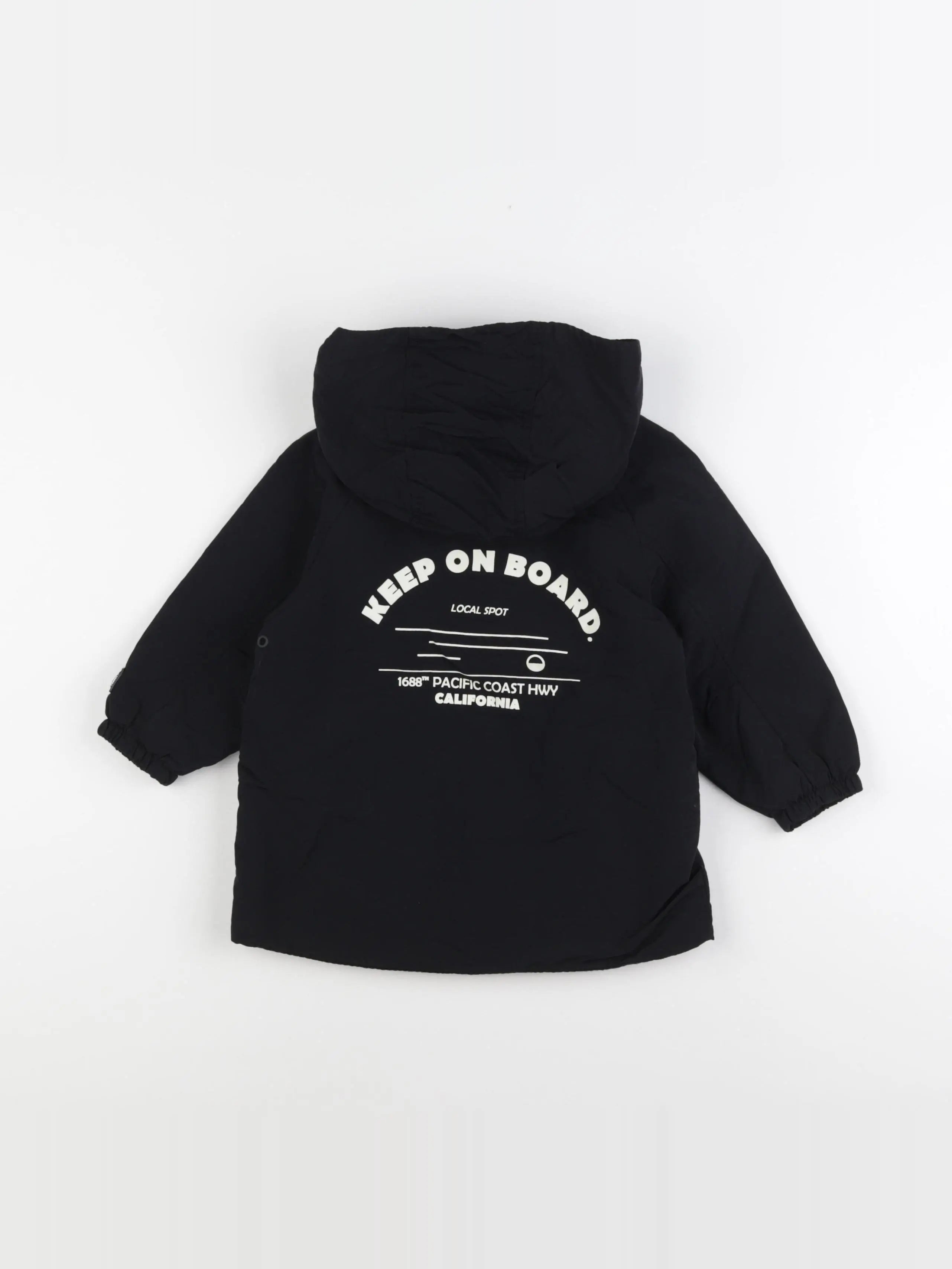 Zara - veste imprimé au dos noir - 12/18 mois