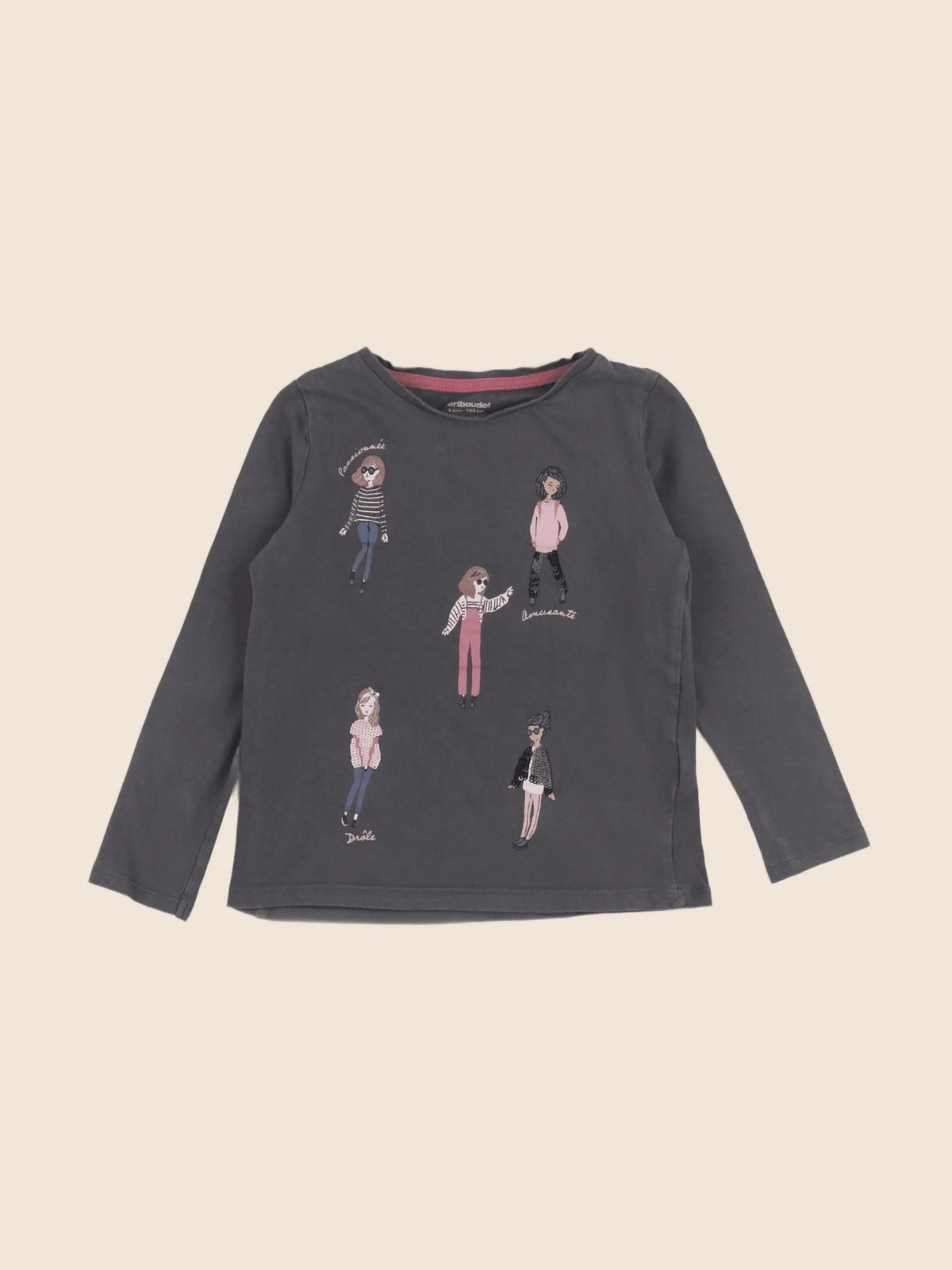 Vertbaudet - tee-shirt gris - 4 ans