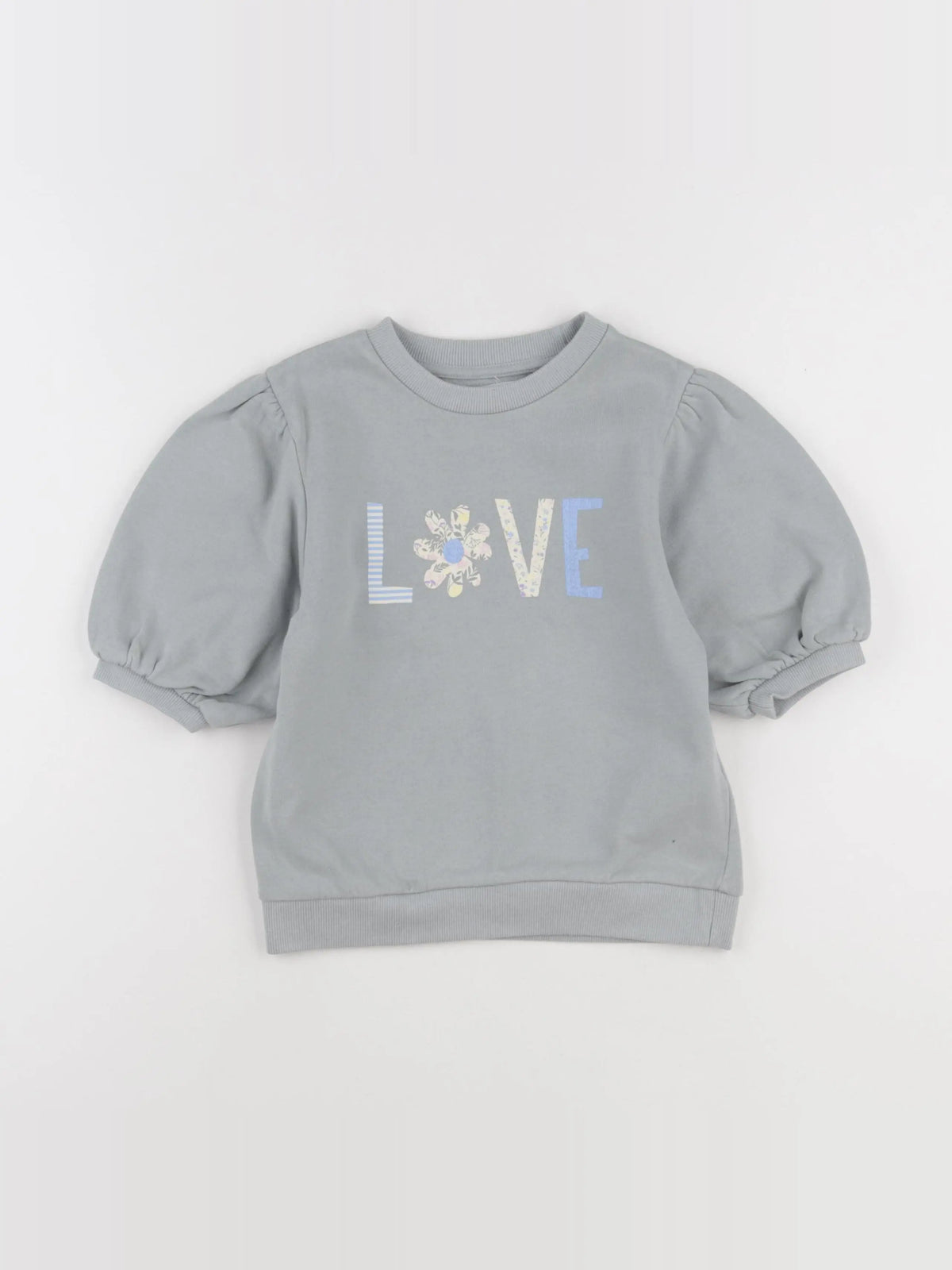 Vertbaudet - sweat bleu - 8 ans