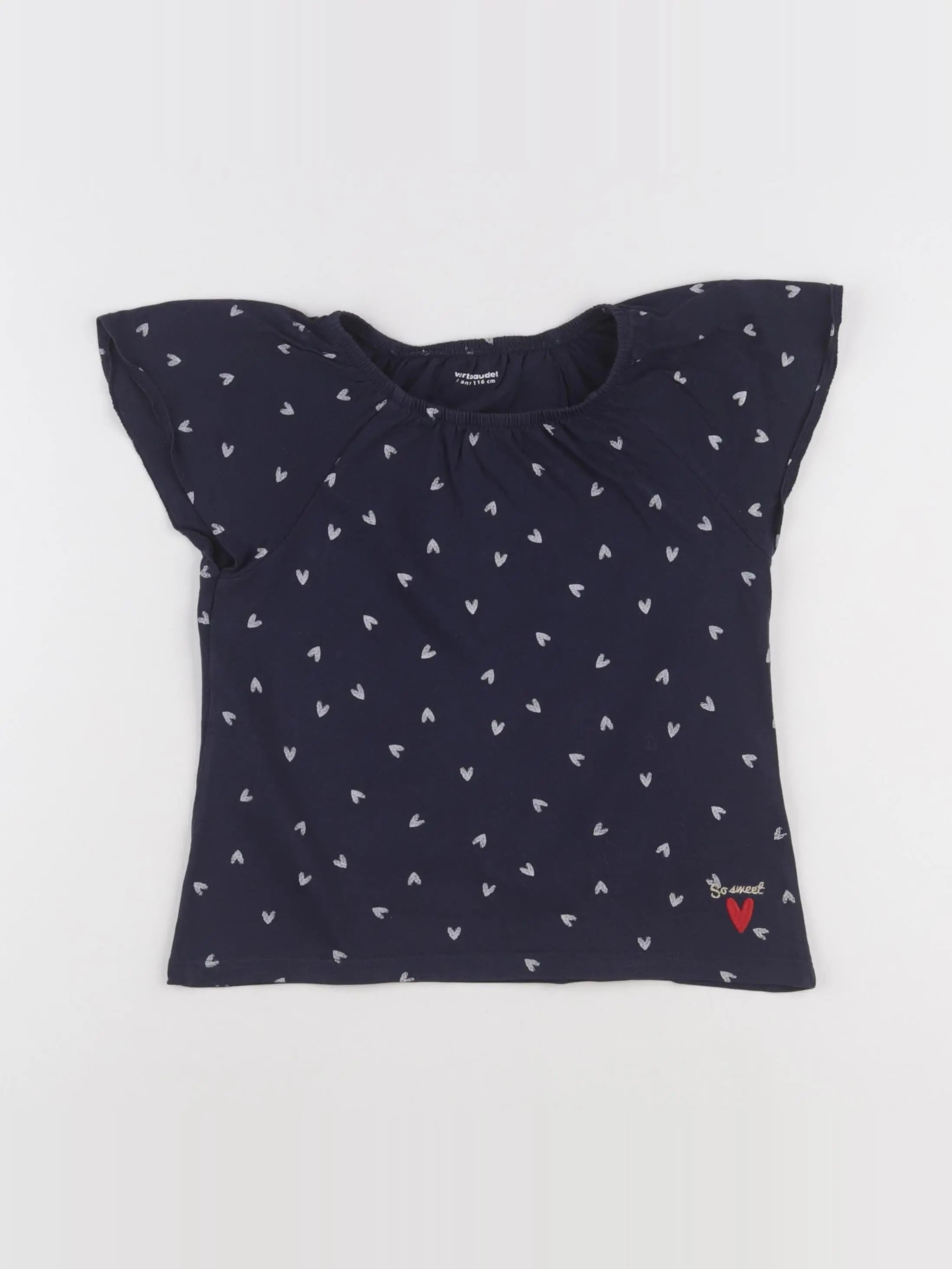 Vertbaudet - tee-shirt bleu - 6 ans