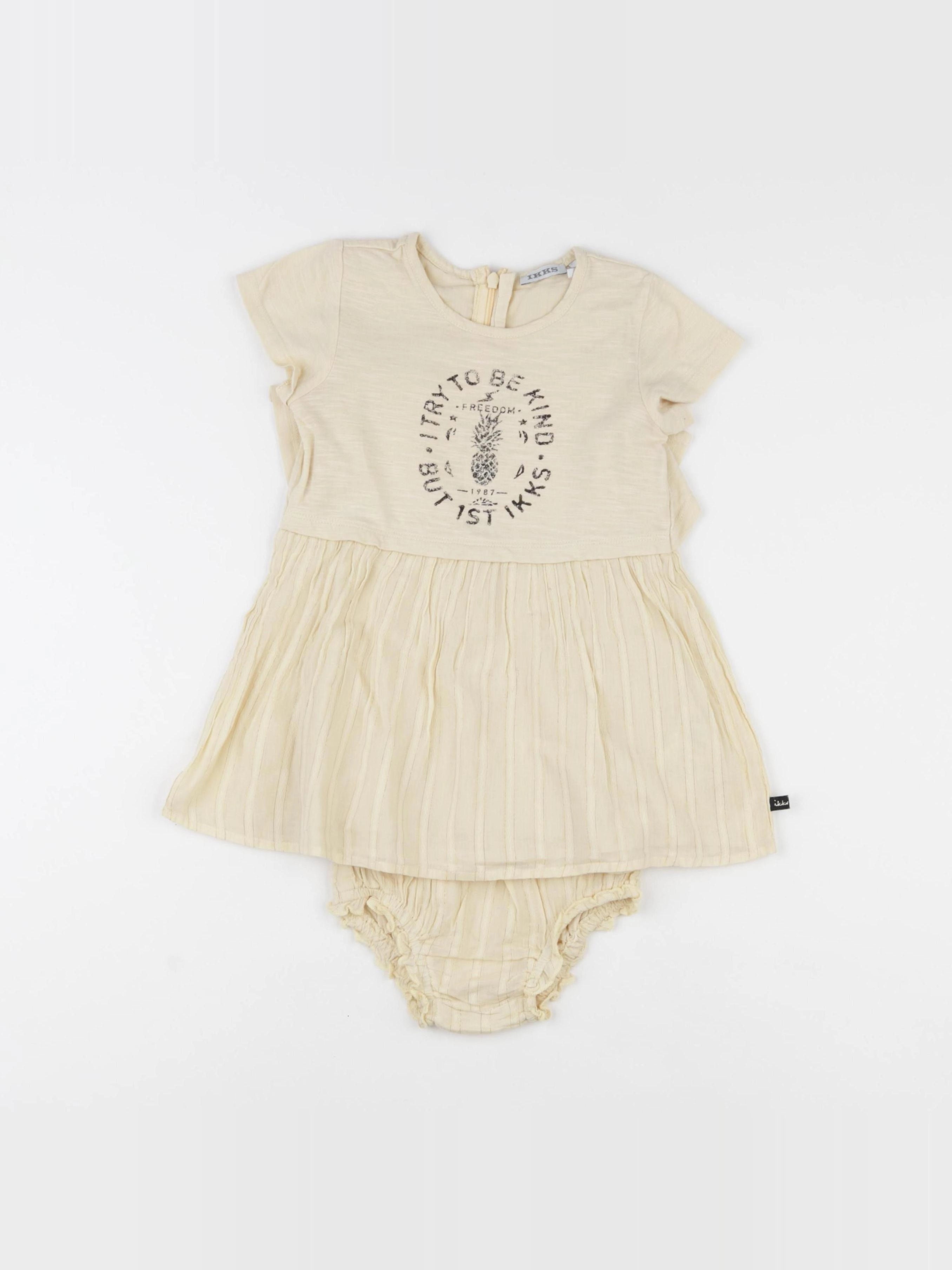 IKKS - robe jaune - 18 mois