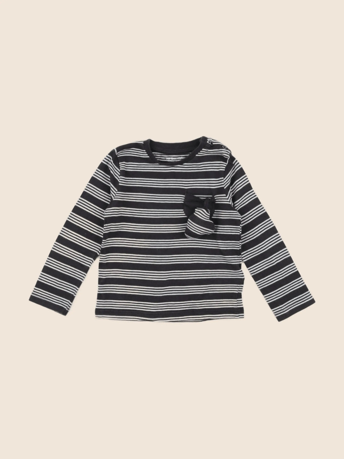 Vertbaudet - tee-shirt noir - 18 mois