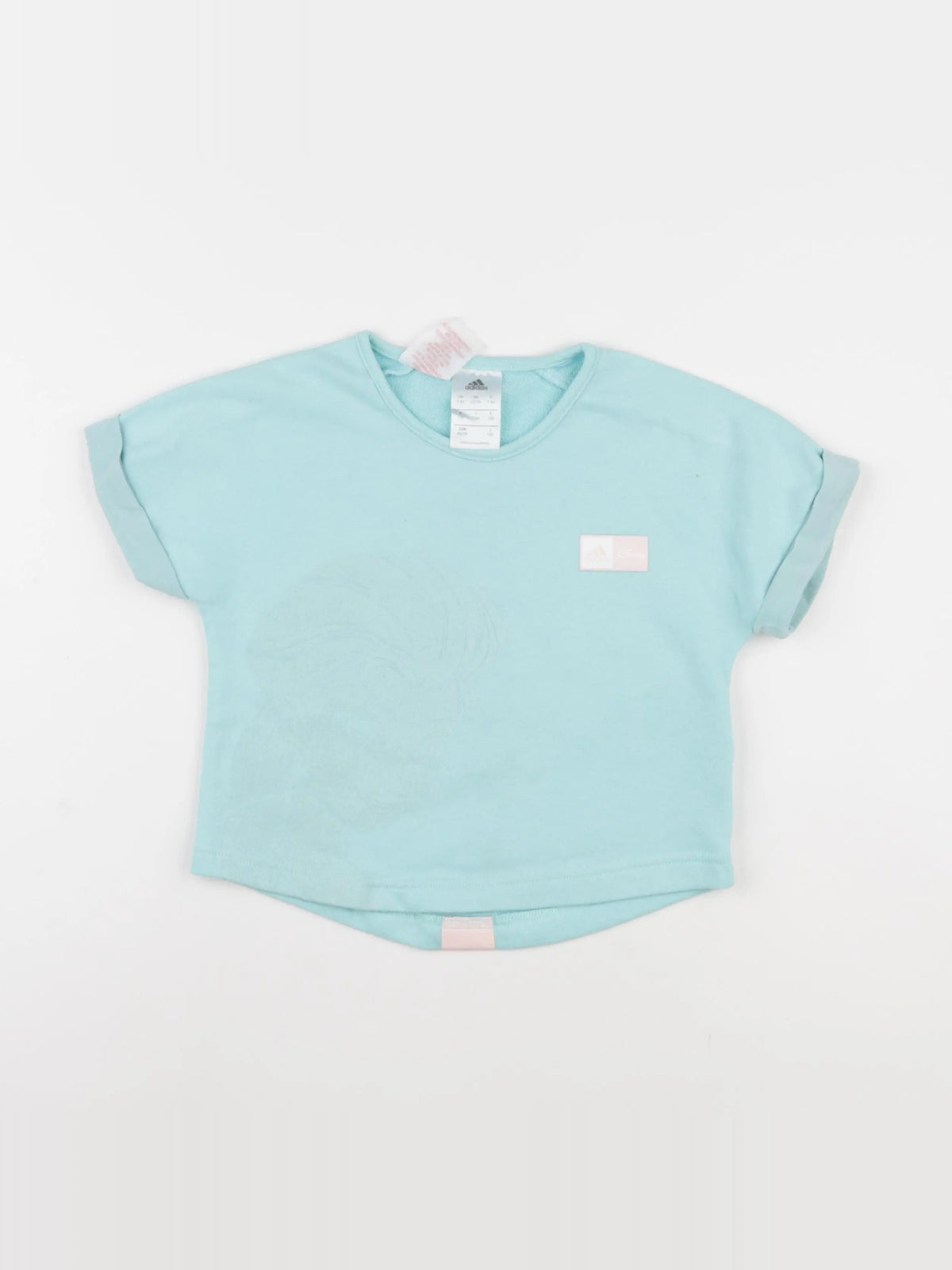 Adidas - tee-shirt bleu - 7/8 ans