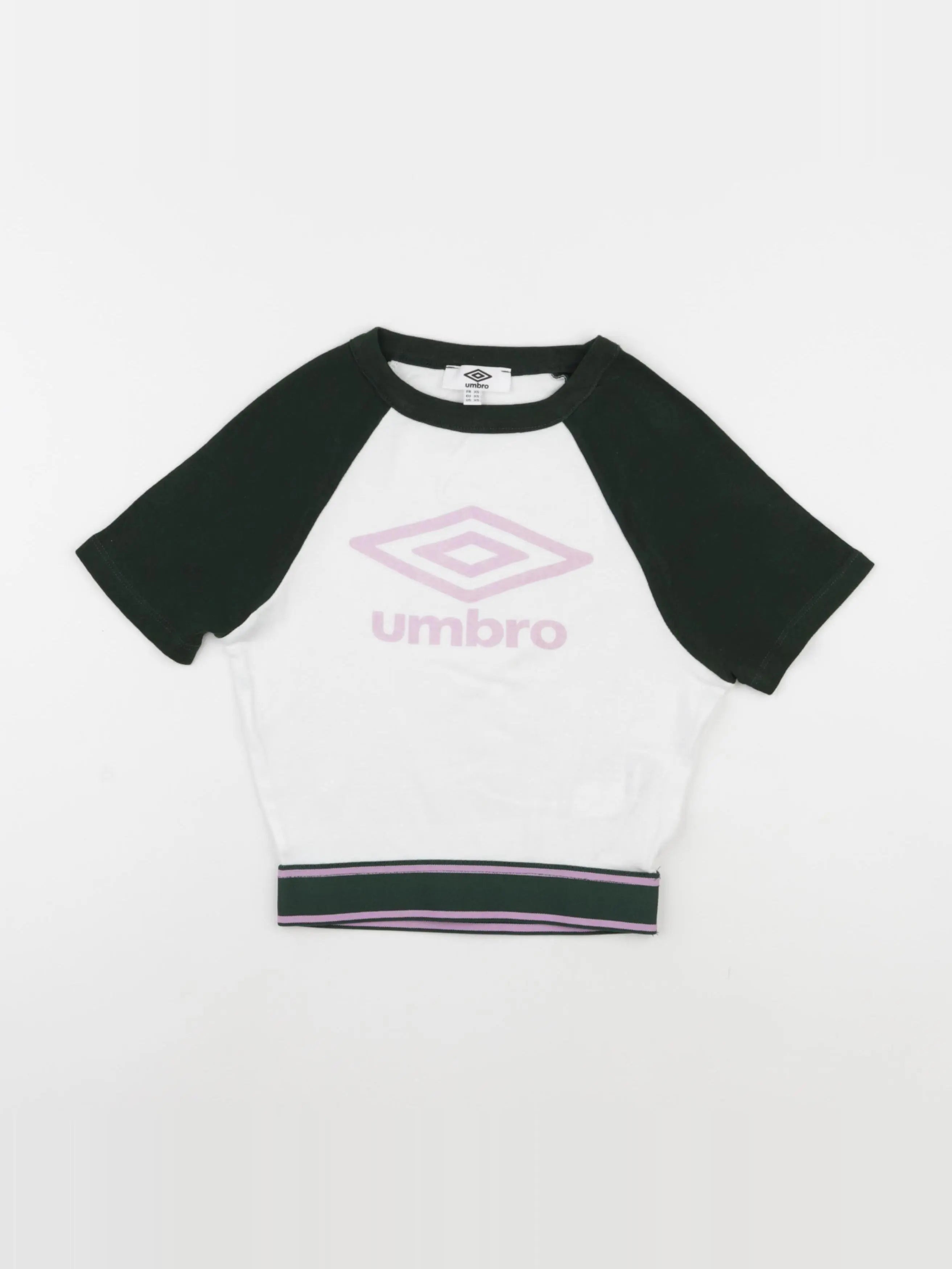 Umbro - tee-shirt beige, vert - 10/12 ans