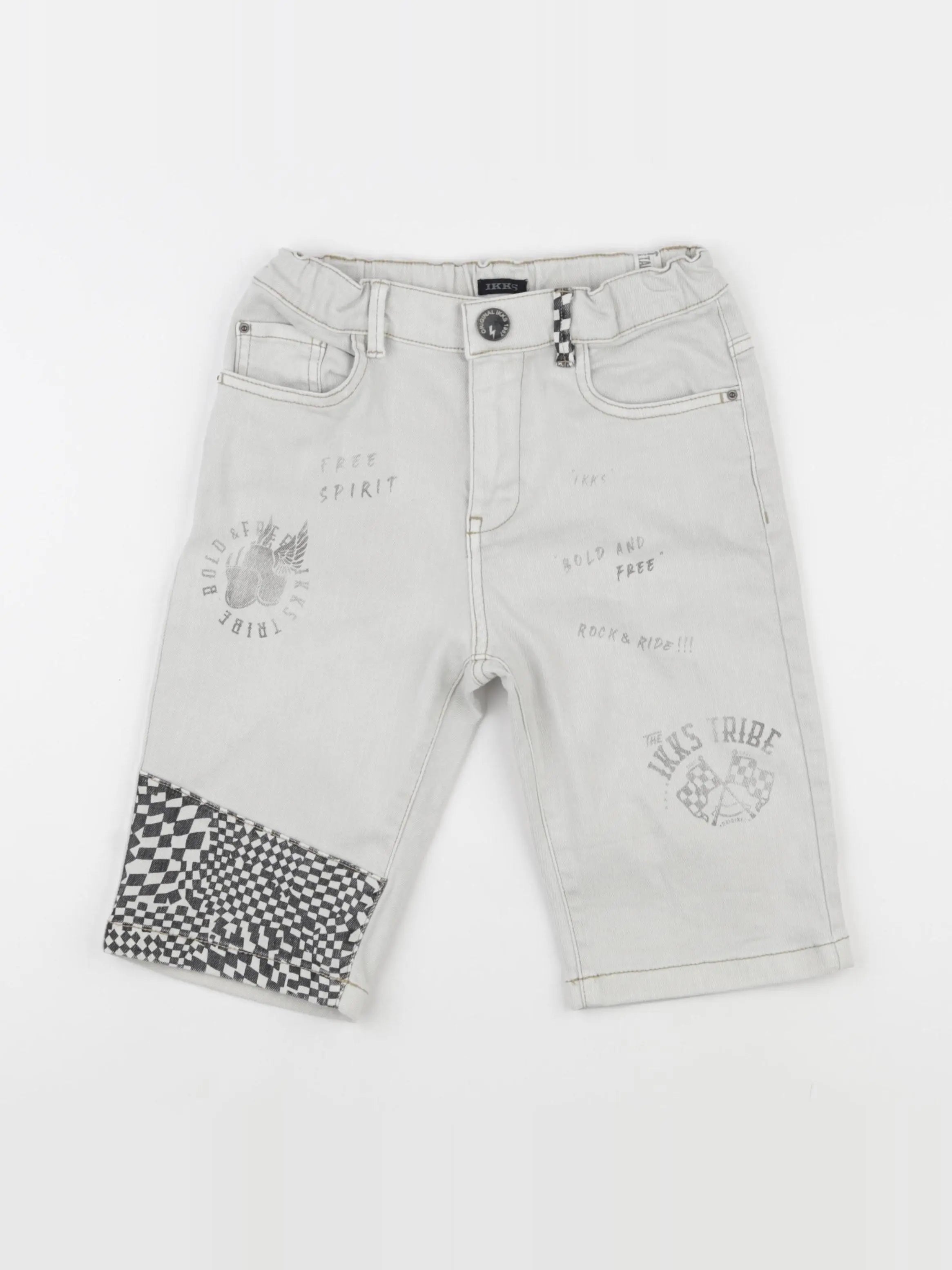IKKS - pantacourt gris - 10 ans