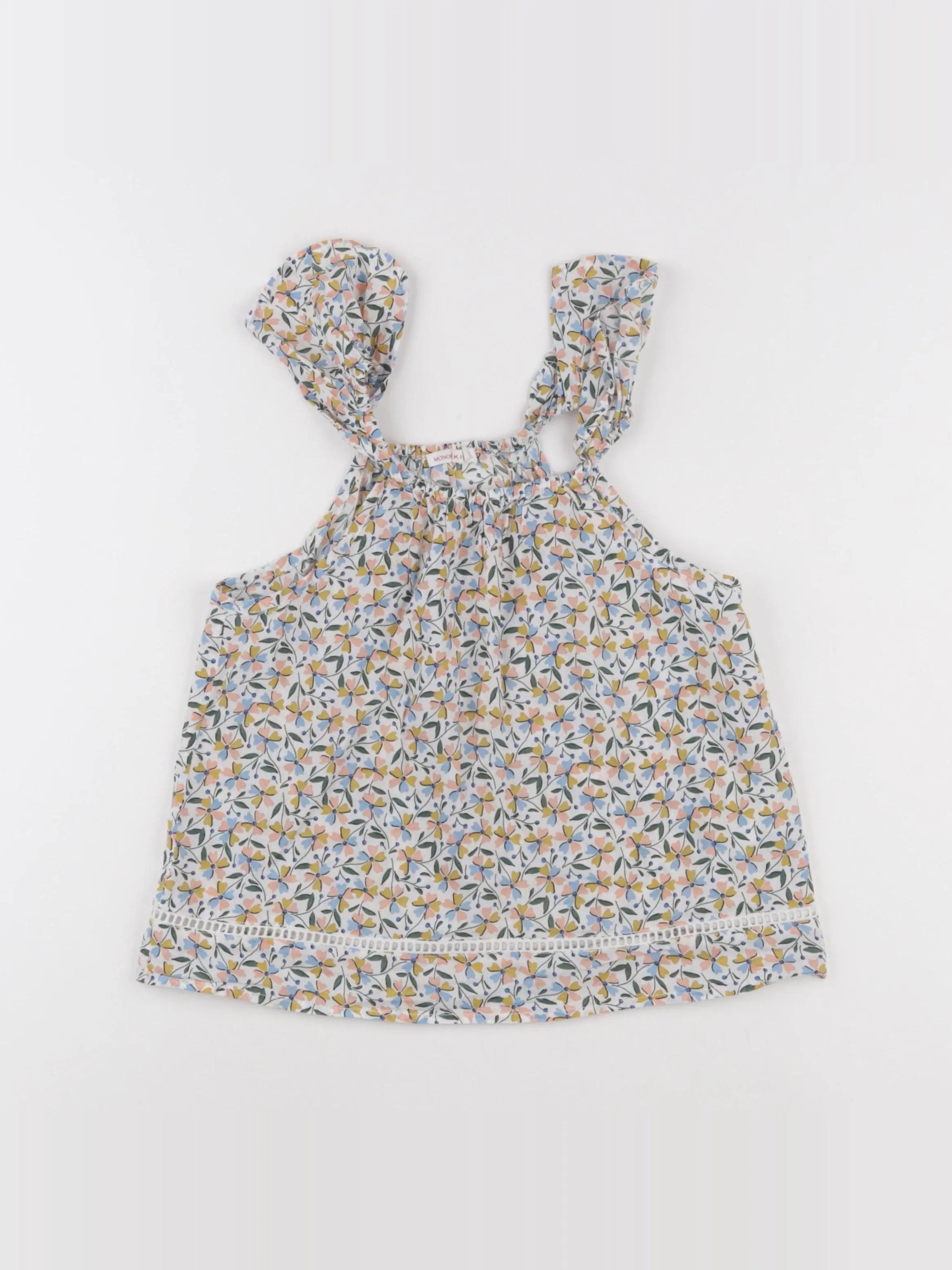 Monoprix - blouse jaune, bleu - 6 ans