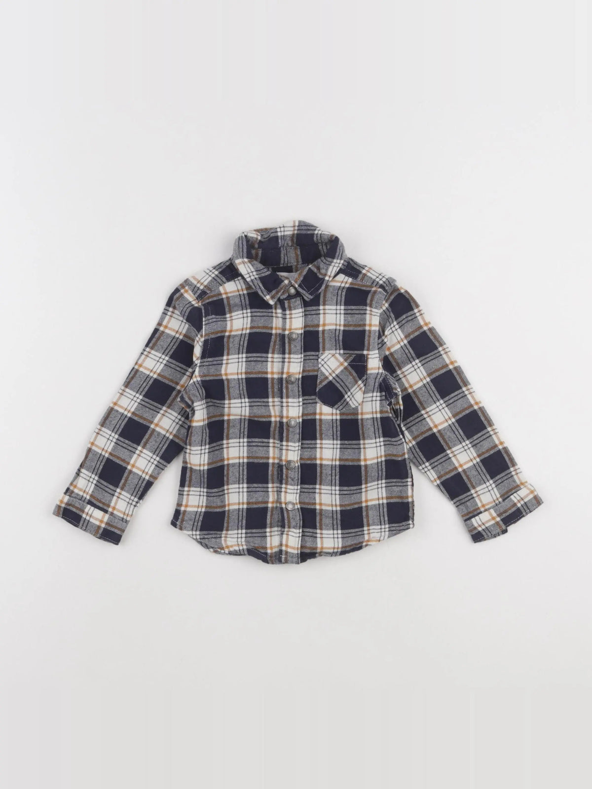 Vertbaudet - chemise blanc, bleu - 24 mois