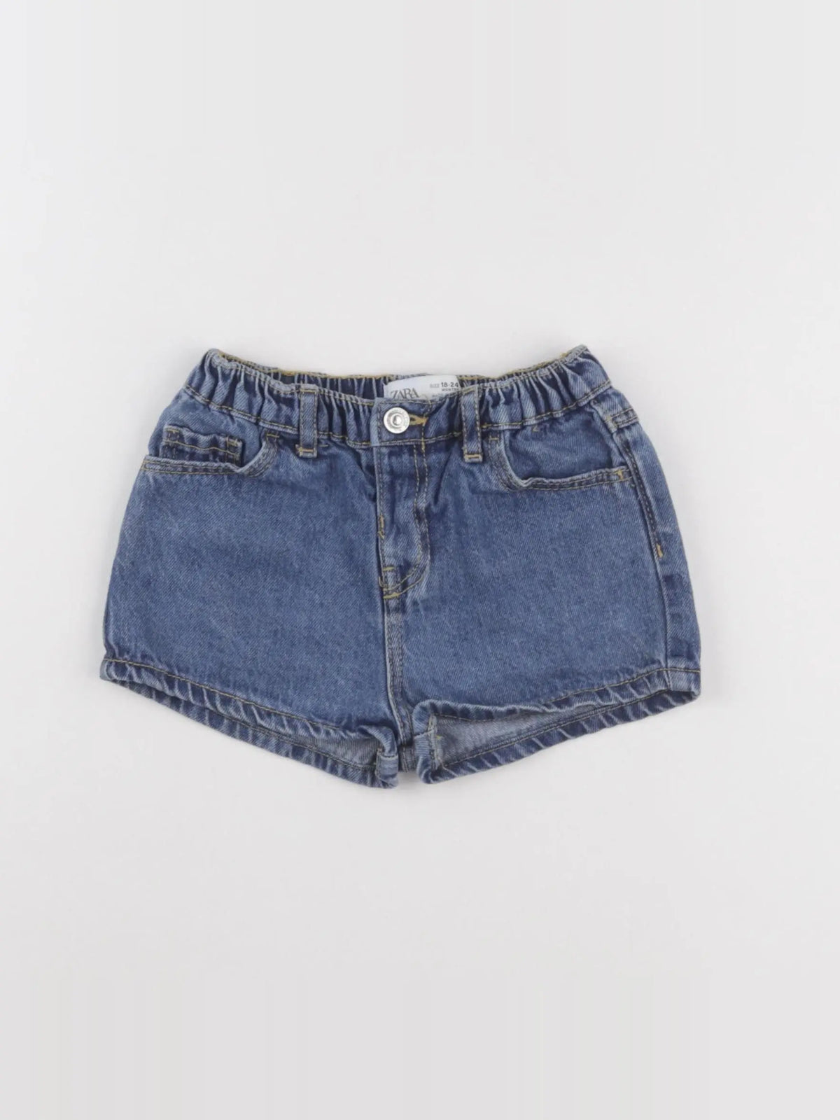Zara - short bleu - 18/24 mois