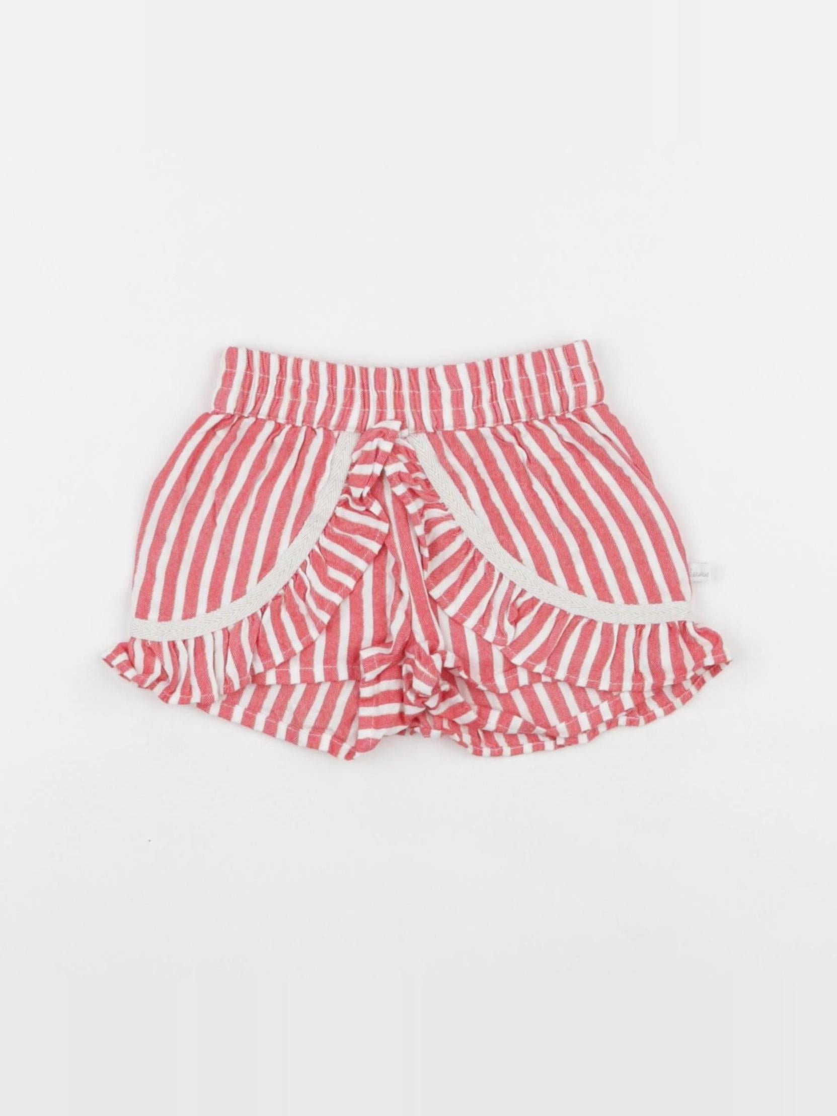 IKKS - short blanc, rose - 6 mois