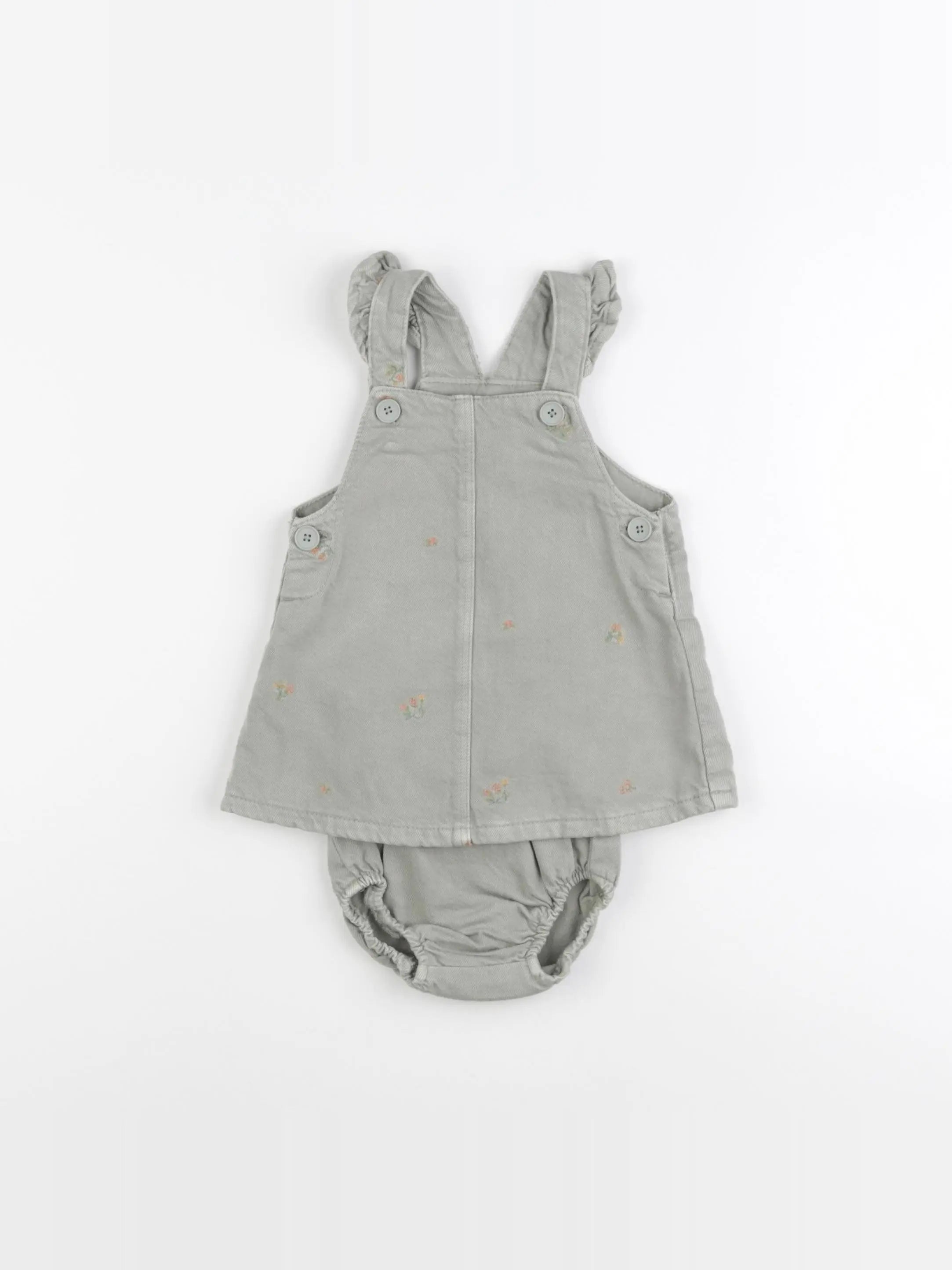 Zara - robe vert - 3/6 mois