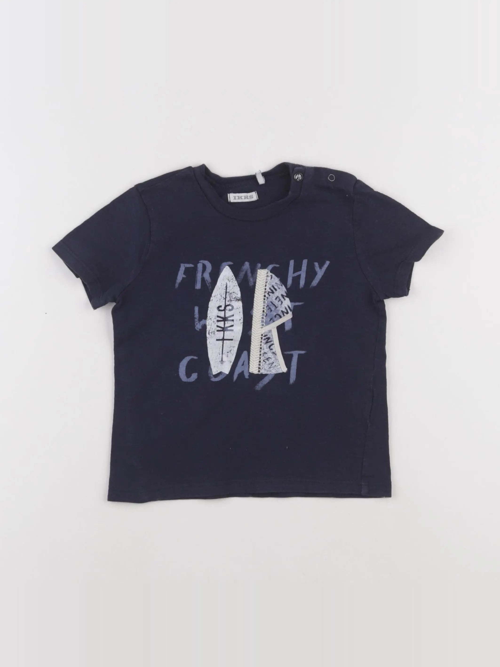 IKKS - tee-shirt bleu - 2 ans