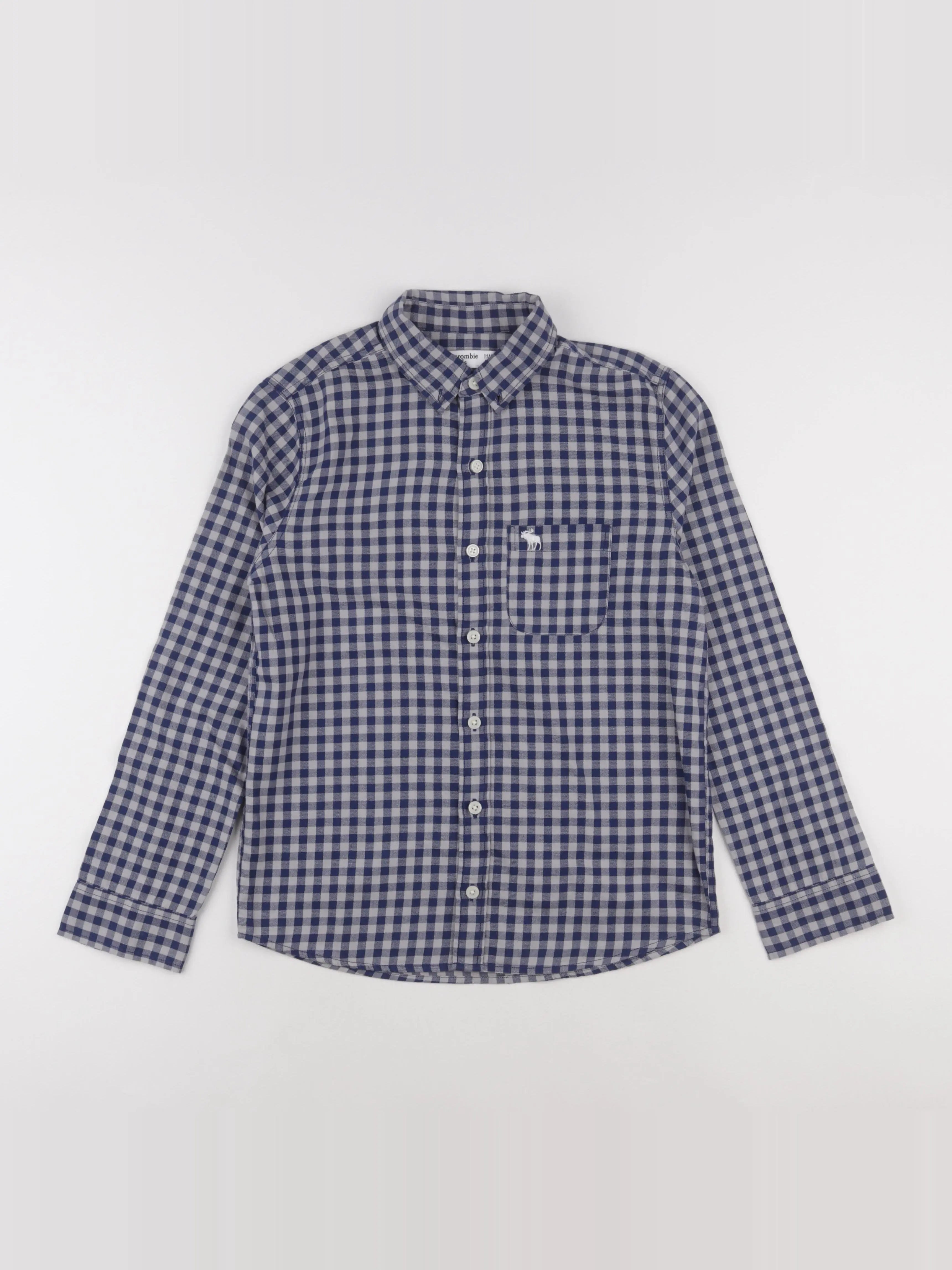 Abercrombie - chemise blanc, bleu - 11/12 ans