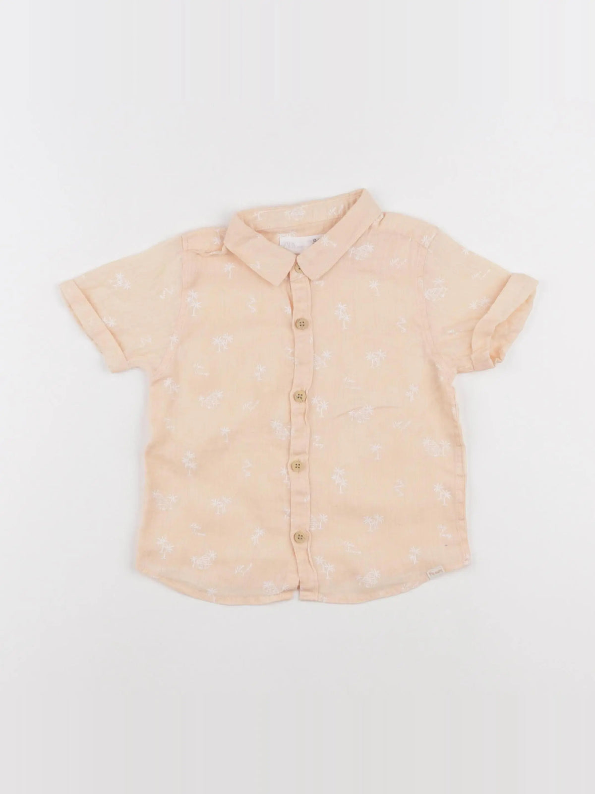 Zara - chemise orange - 12/18 mois