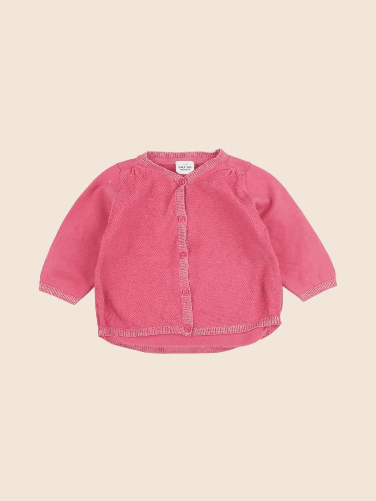 Tape à l'oeil - gilet rose - 12 mois