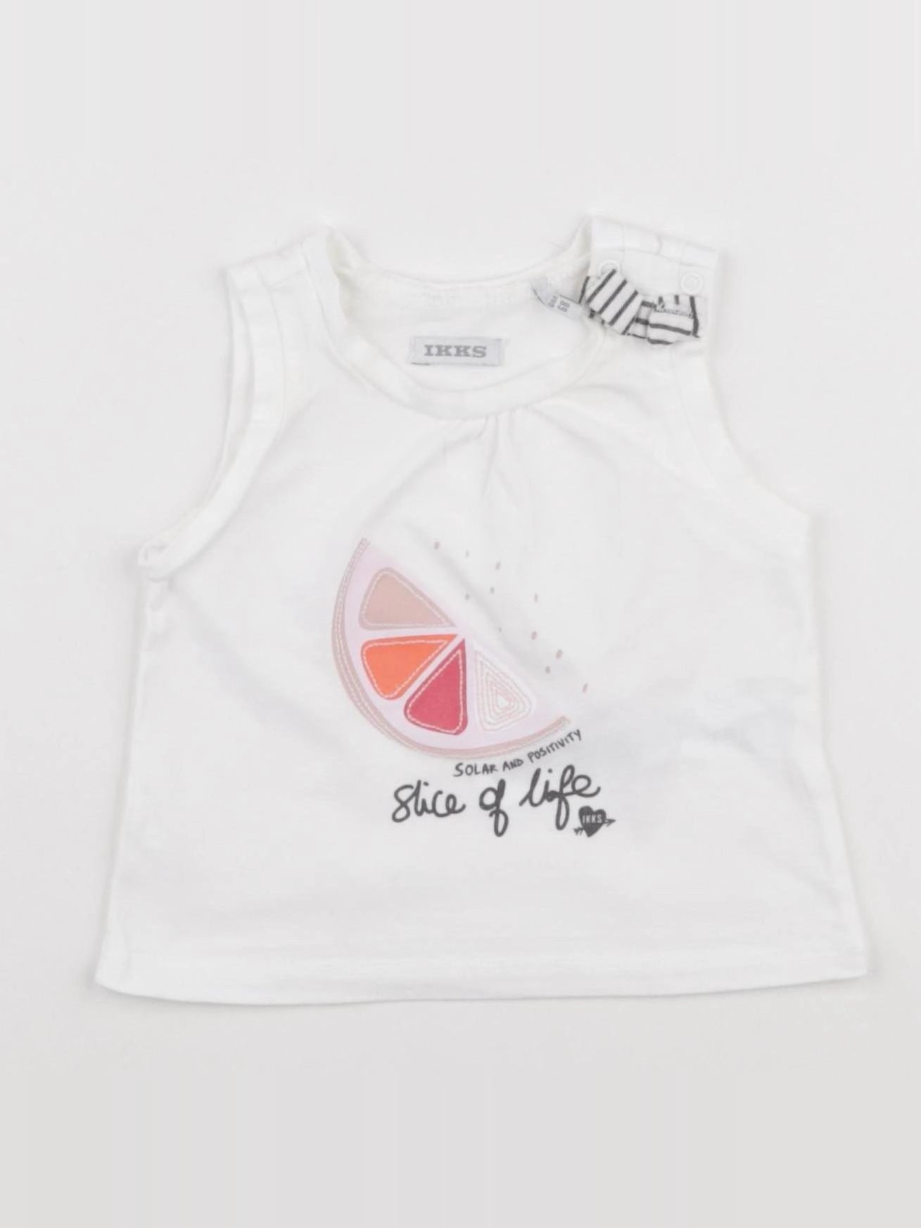 IKKS - tee-shirt blanc - 6 mois