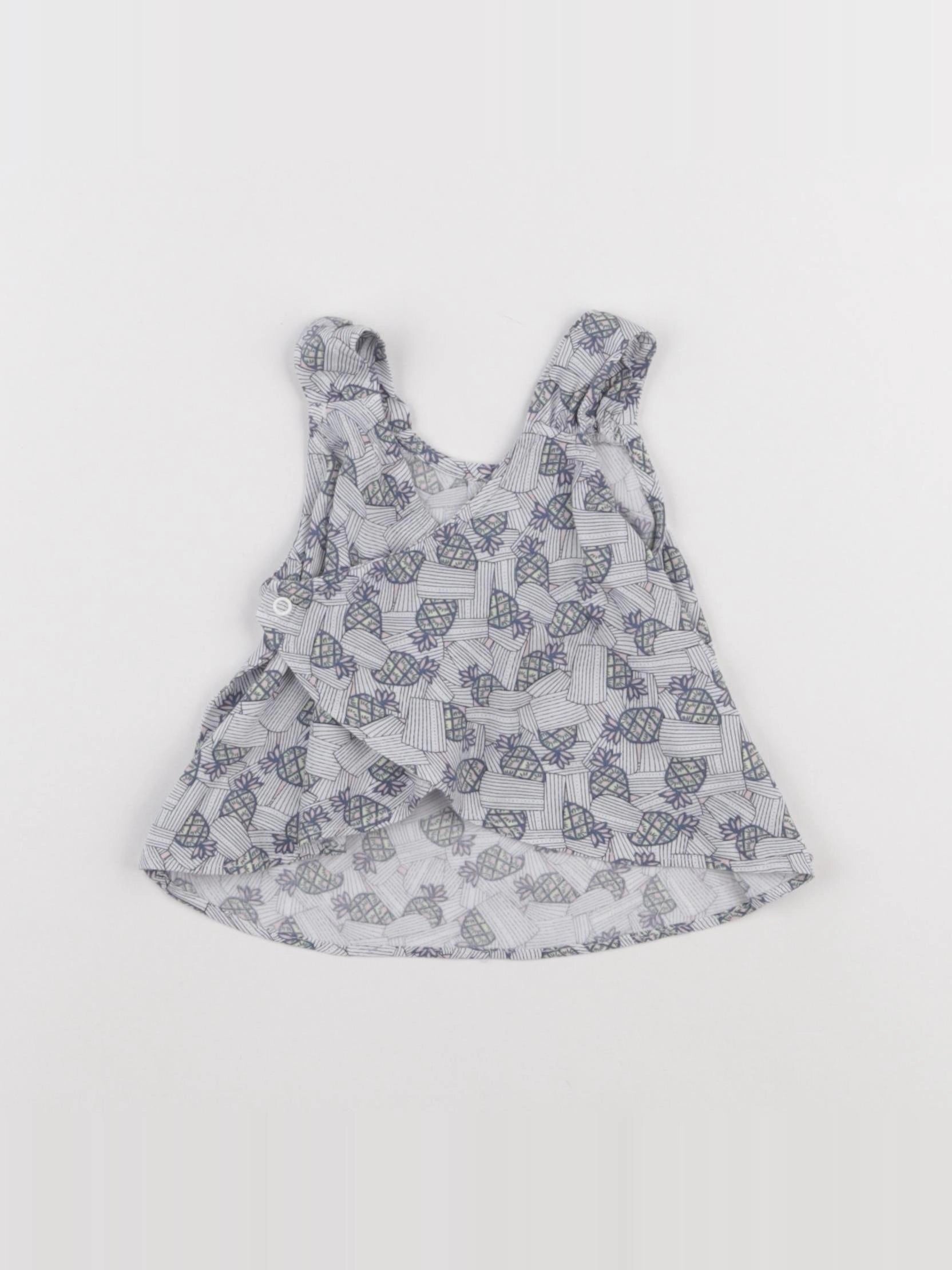 IKKS - blouse bleu - 6 mois