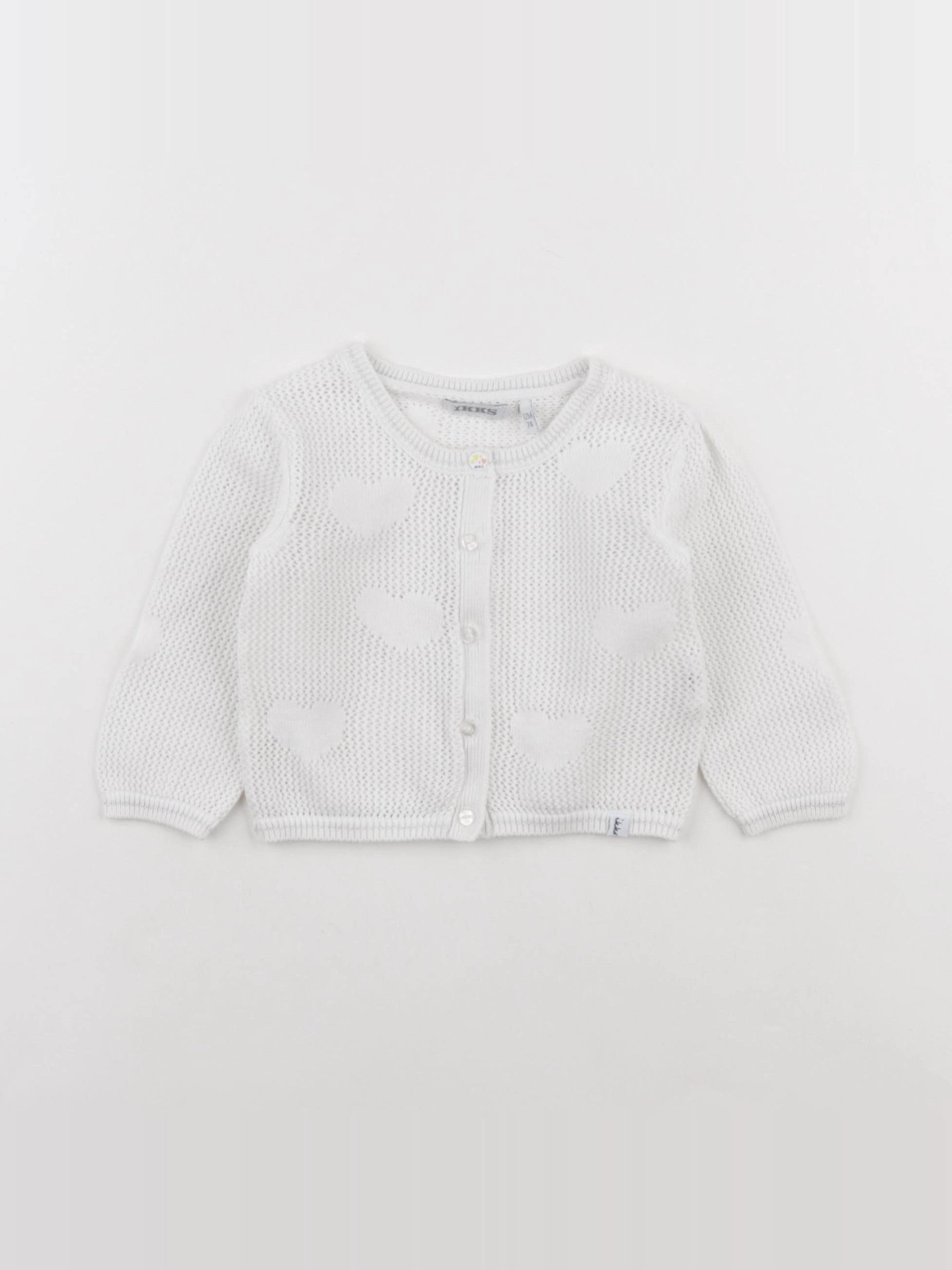 IKKS - gilet blanc - 12 mois