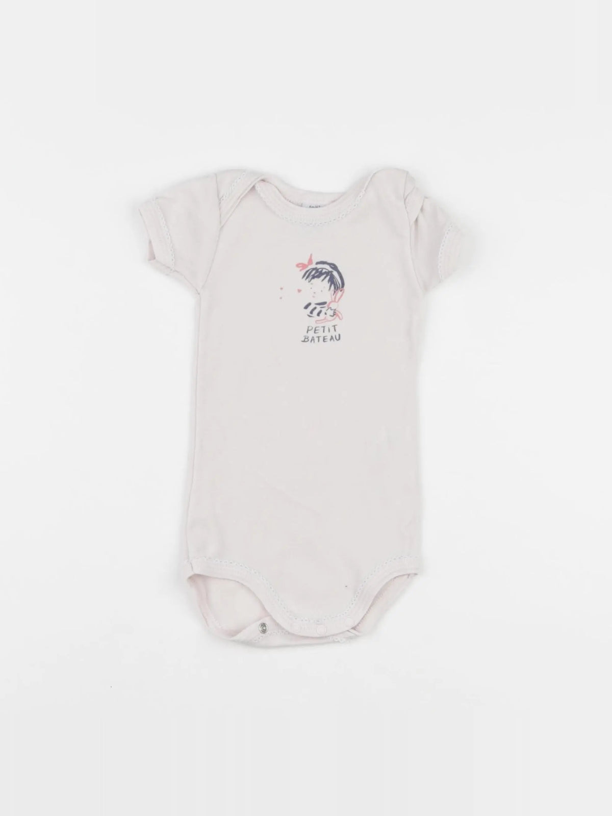 Petit Bateau - body rose - 6 mois