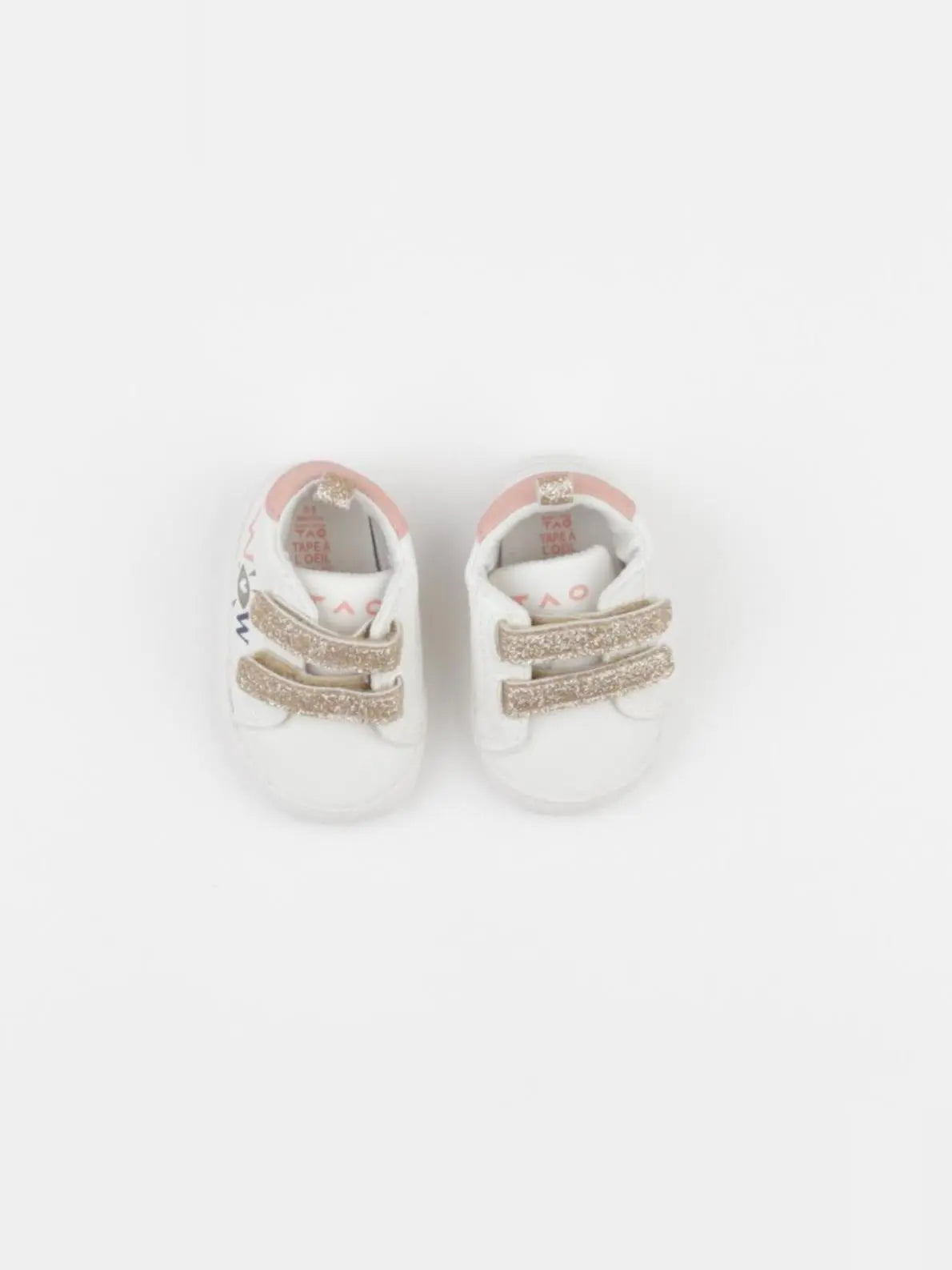 Tape à l'oeil - chaussons blanc - 3/6 mois