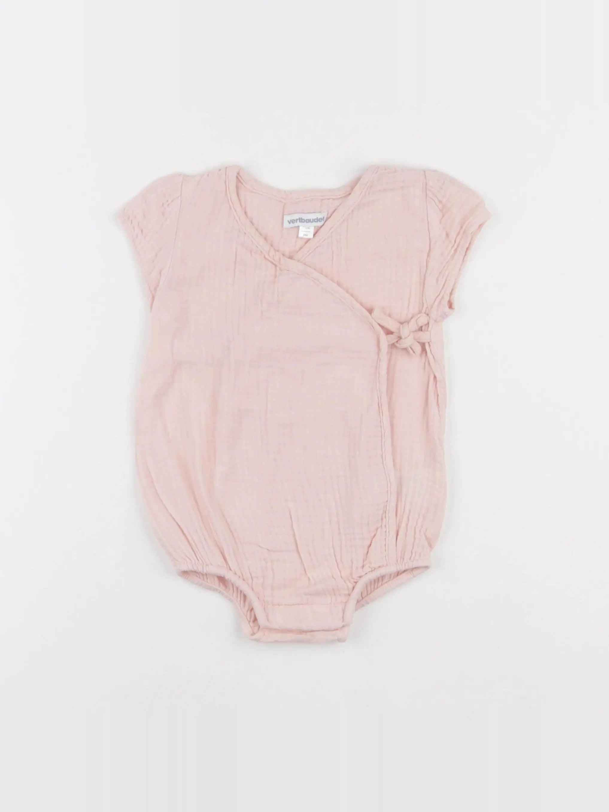 Vertbaudet - combinaison rose - 9 mois